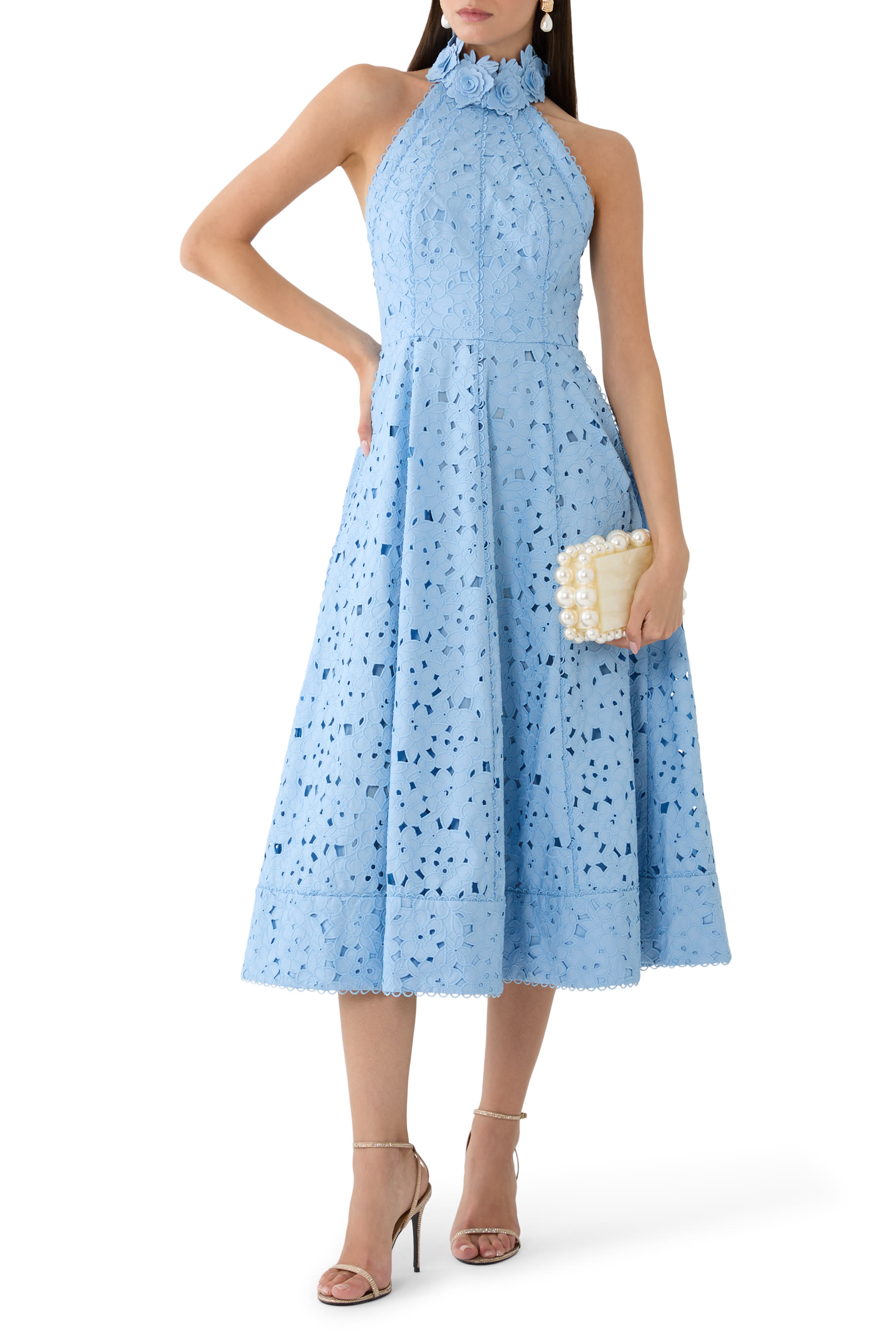 Nuvola Halter Midi Dress 