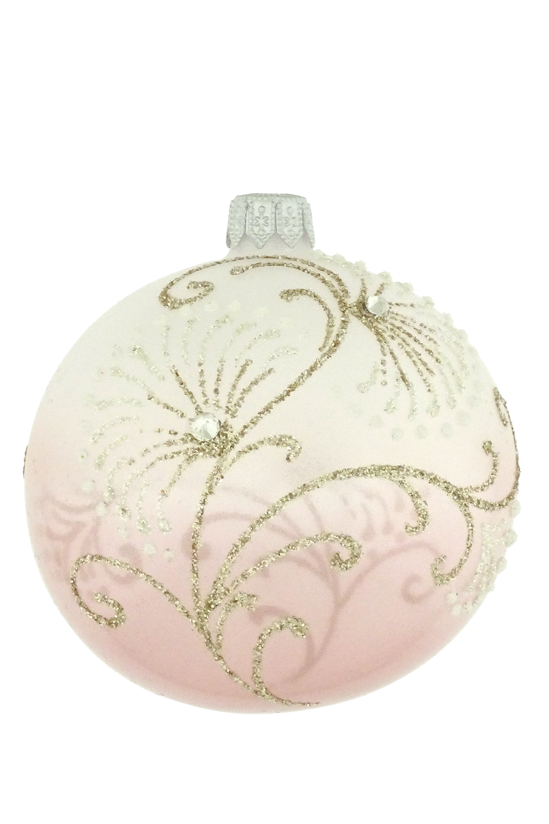 Glass Ball Ornament with Dandelion
