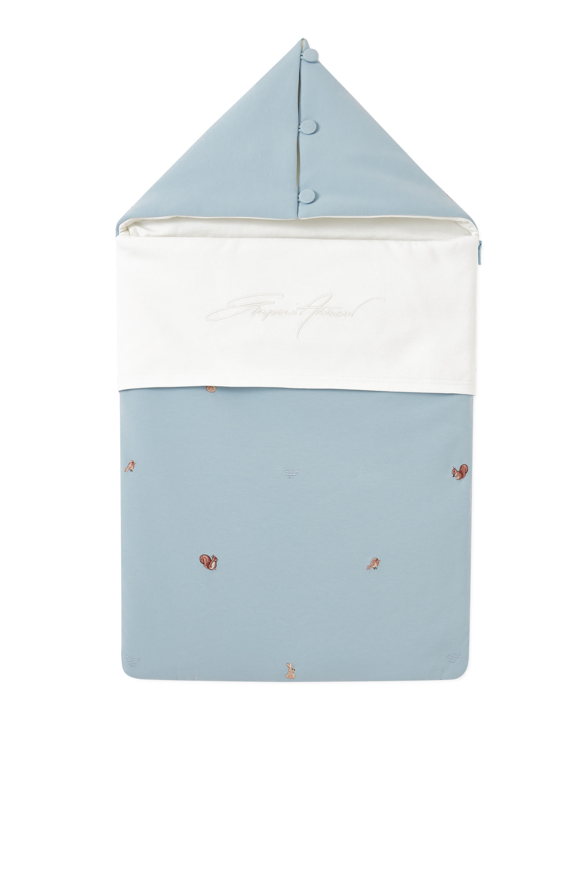 Kids Squirrel-embroidered Sleeping Bag