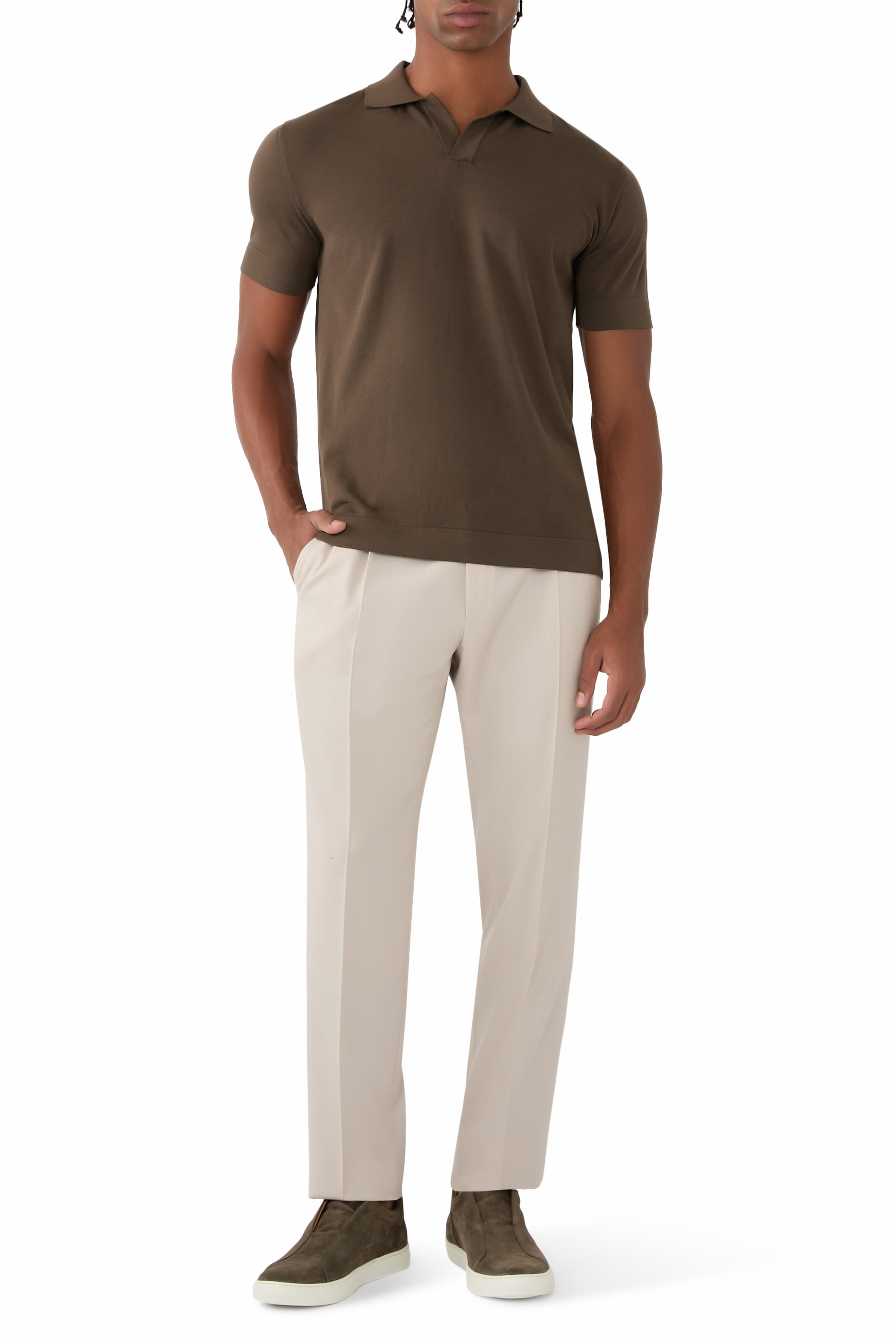 Cotton & Silk Polo Shirt