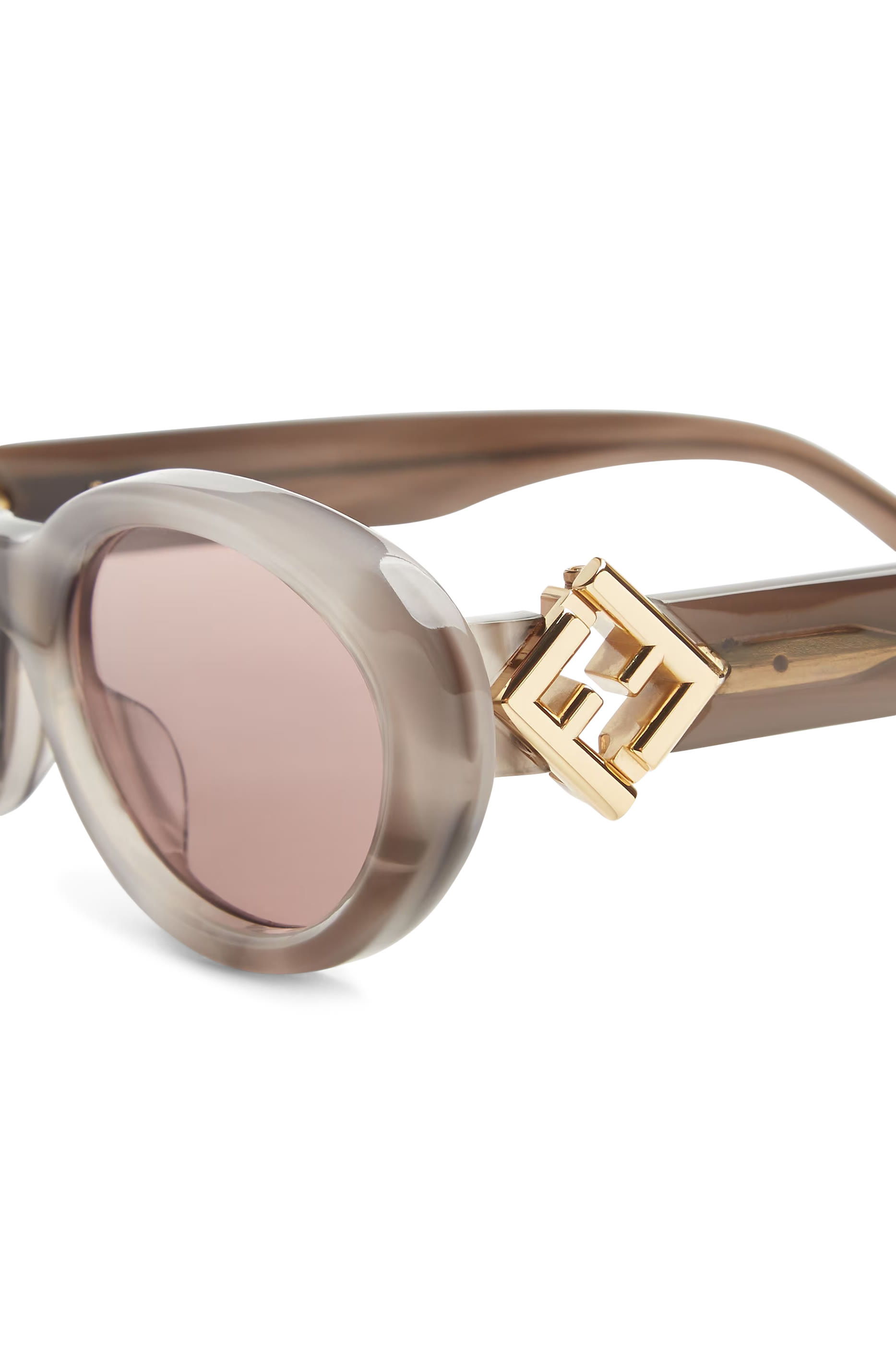 FF Diamonds Grey Oval Sunglasses