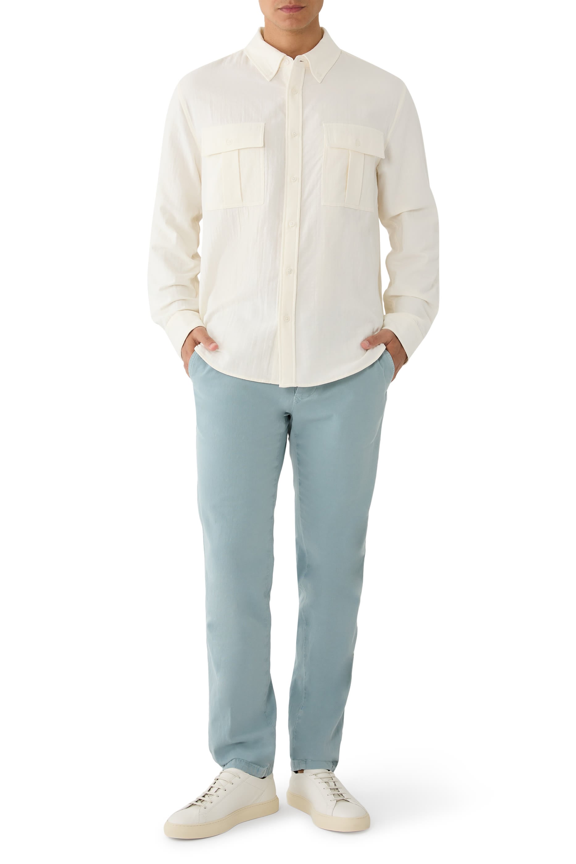 Slim Fit Organic Cotton Trousers