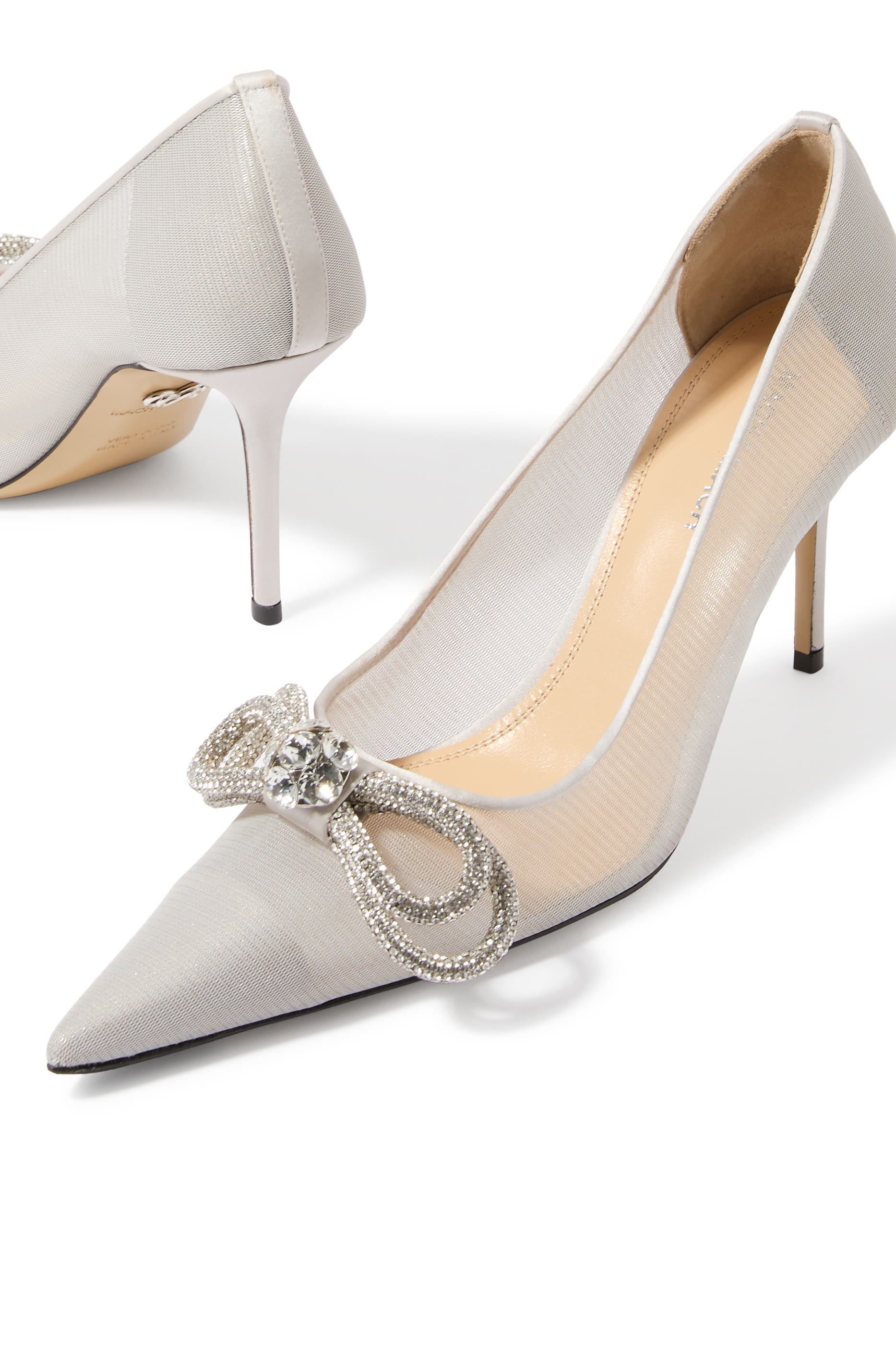  Double Bow 85 Mesh Pumps