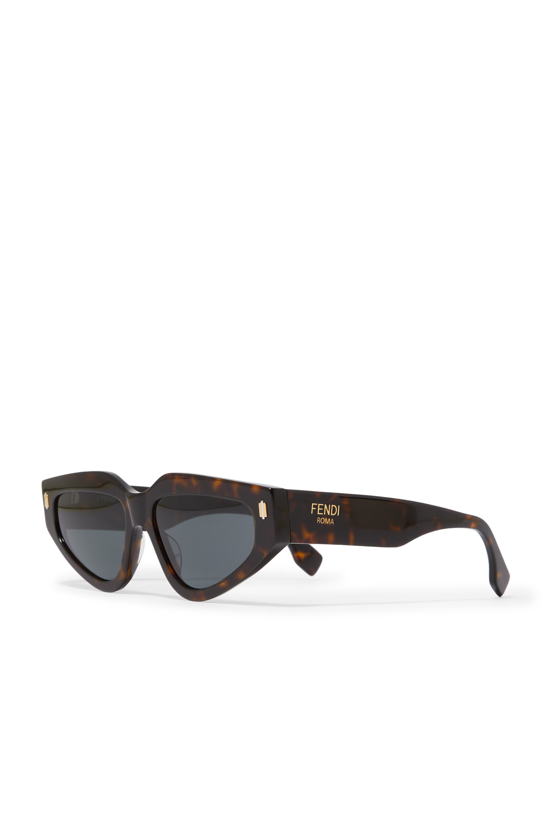 Fendi Roma Havana Geometric Sunglasses