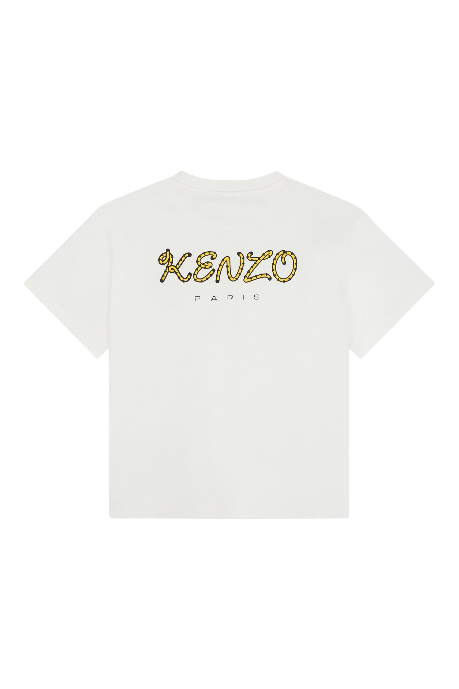 Kids Embroidered Tiger Logo Print T-Shirt