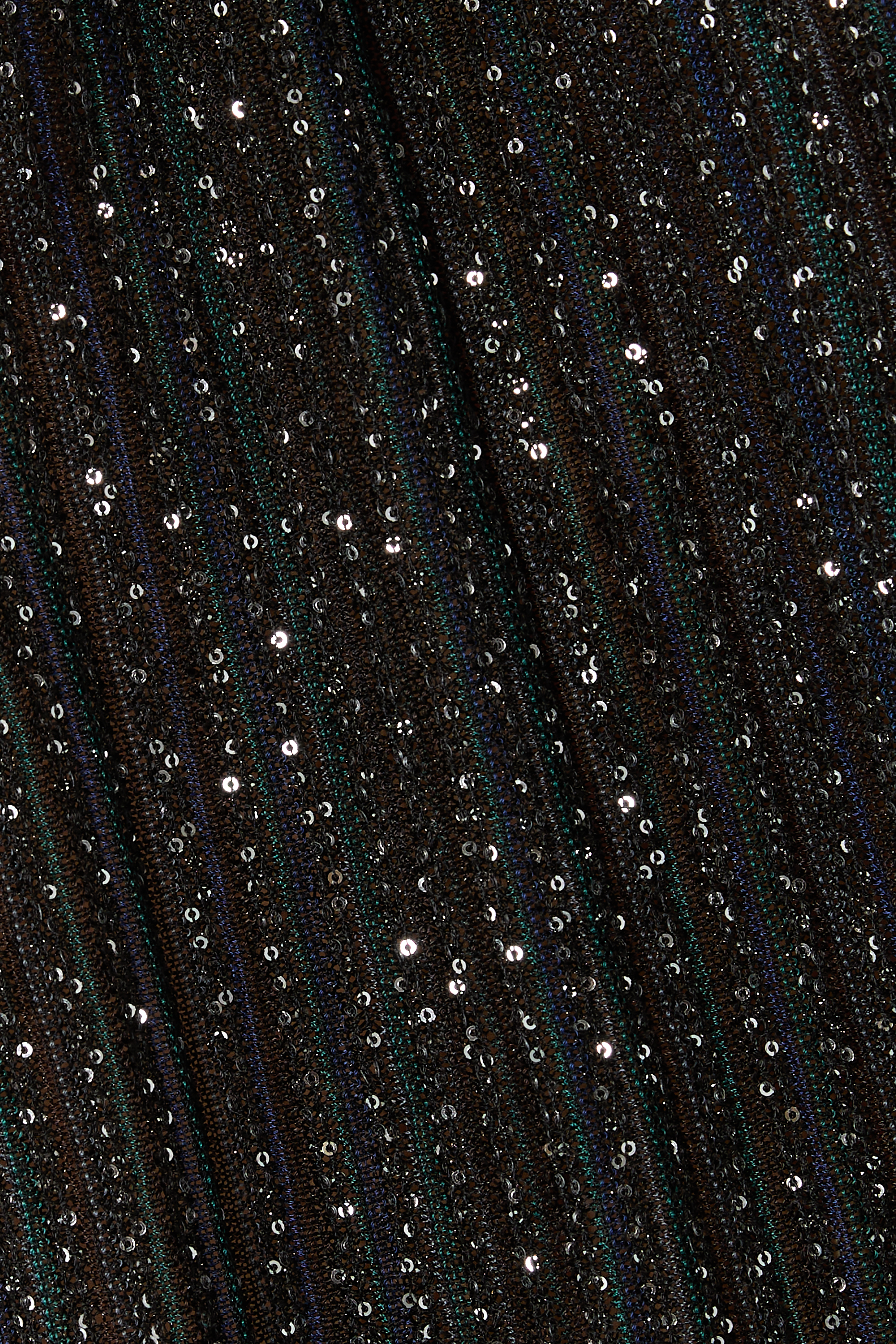 Flared Crew Neck Sweater with Lamé Stripes