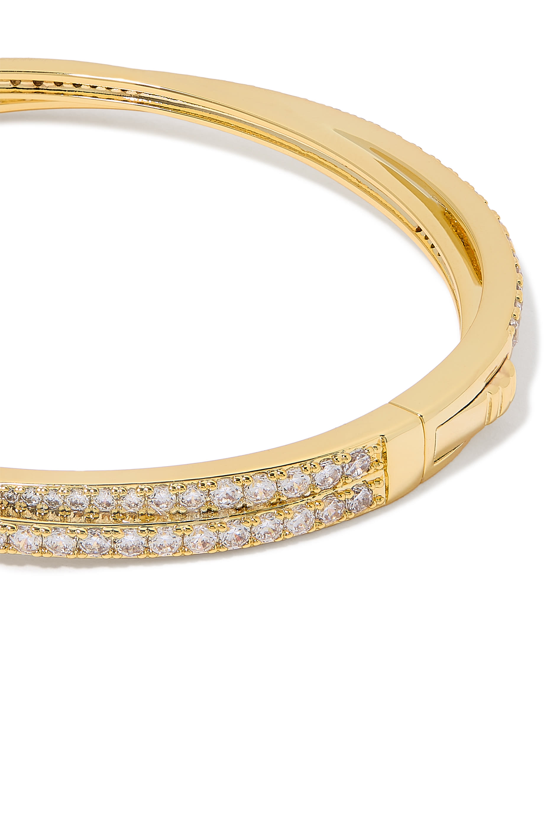 Staci Cuff Bracelet, 14K Vermeil on Sterling Silver with Cubic Zirconia