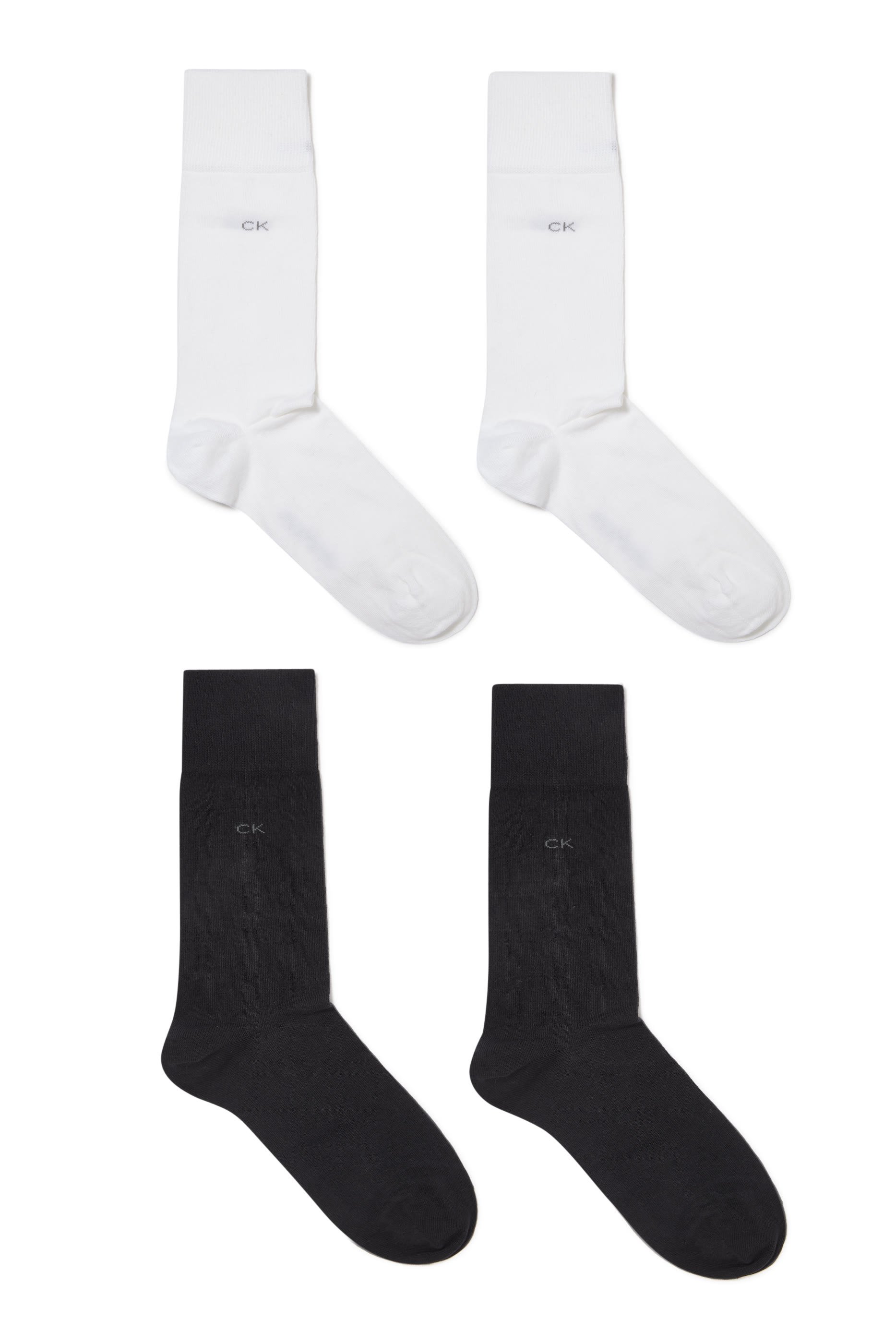 Casual Flat Knit Socks, Set of 2