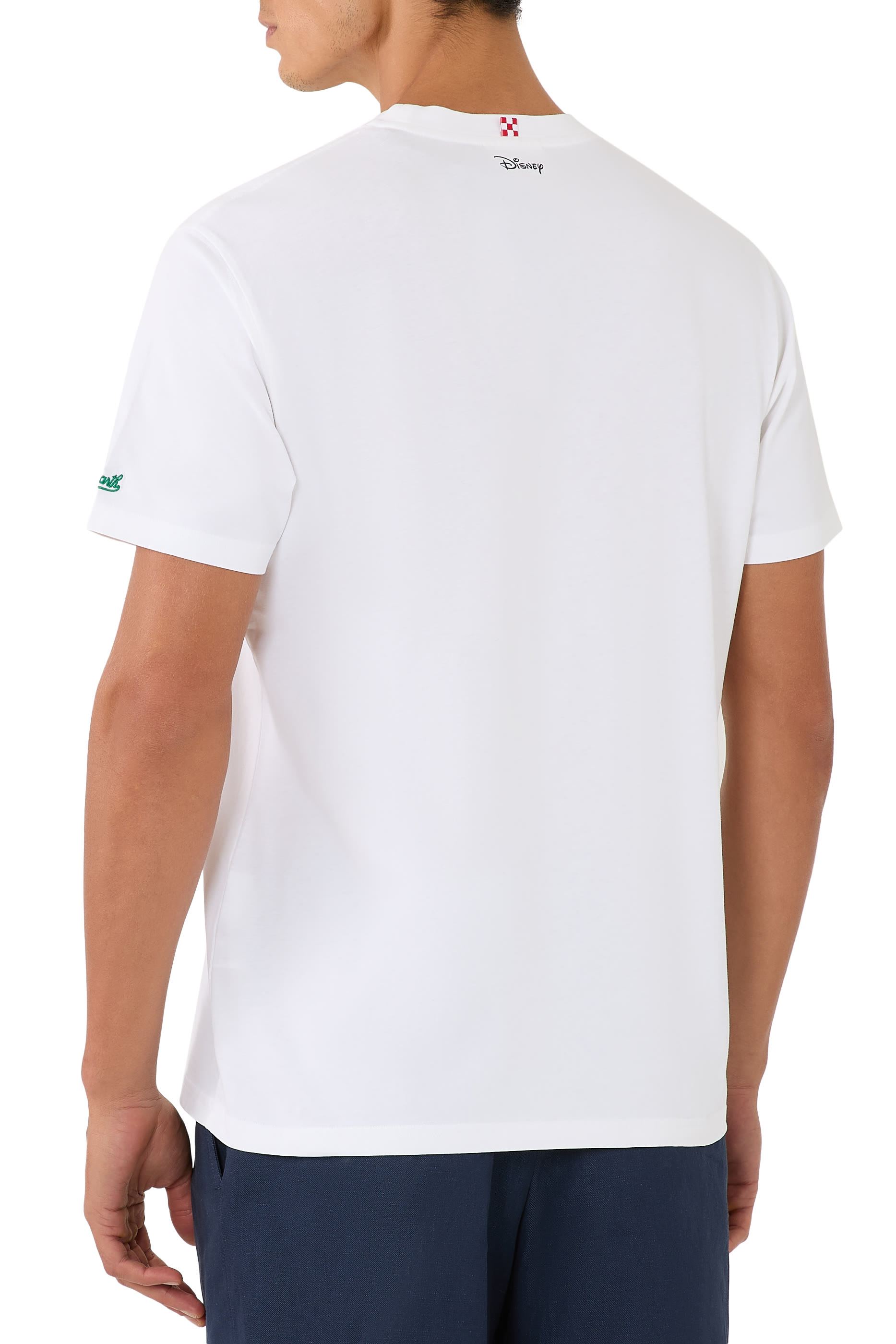 Mickey Mouse Print and Embroidery Cotton T-Shirt