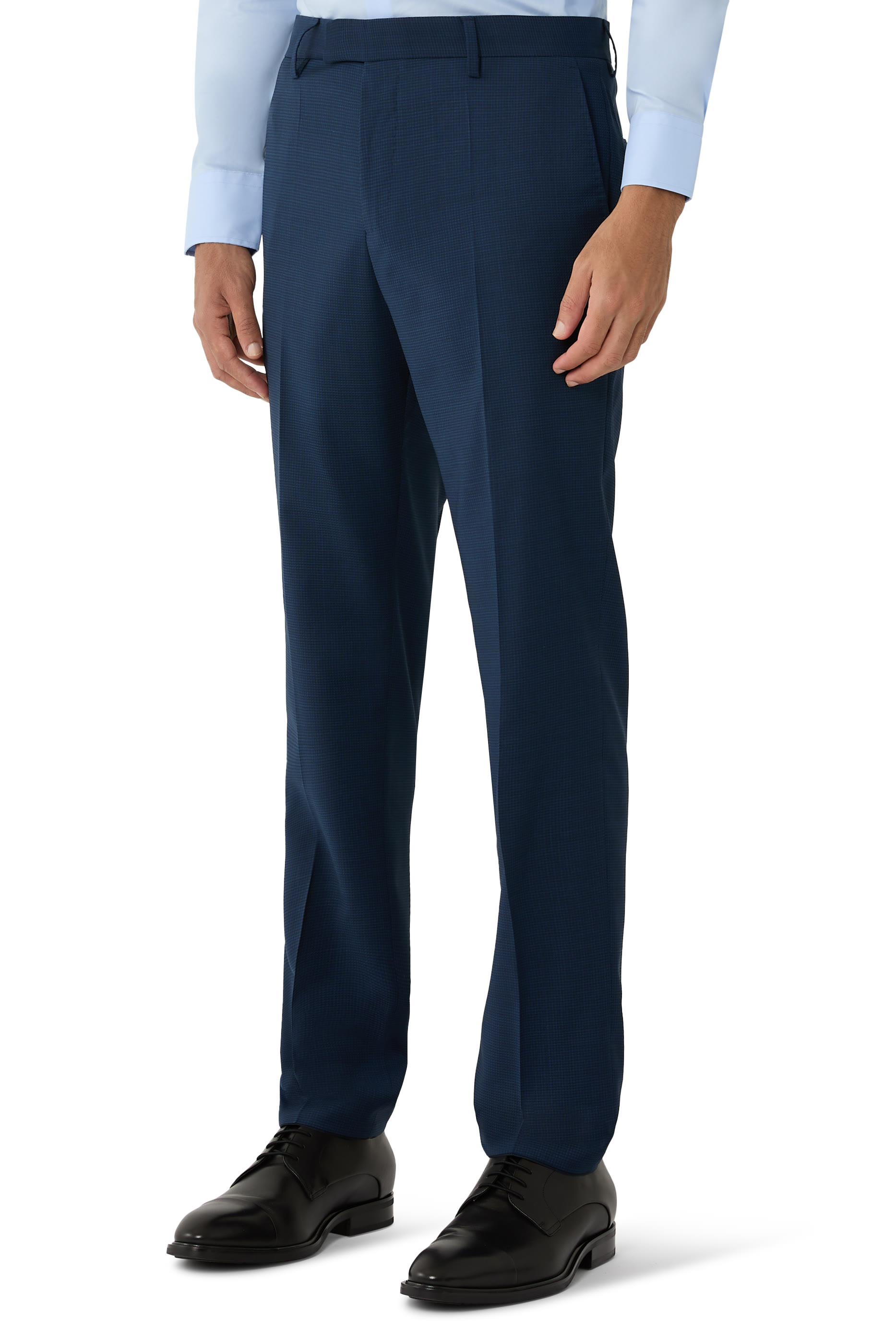 Slim-Fit Suit in Micro-Patterned Virgin Wool 