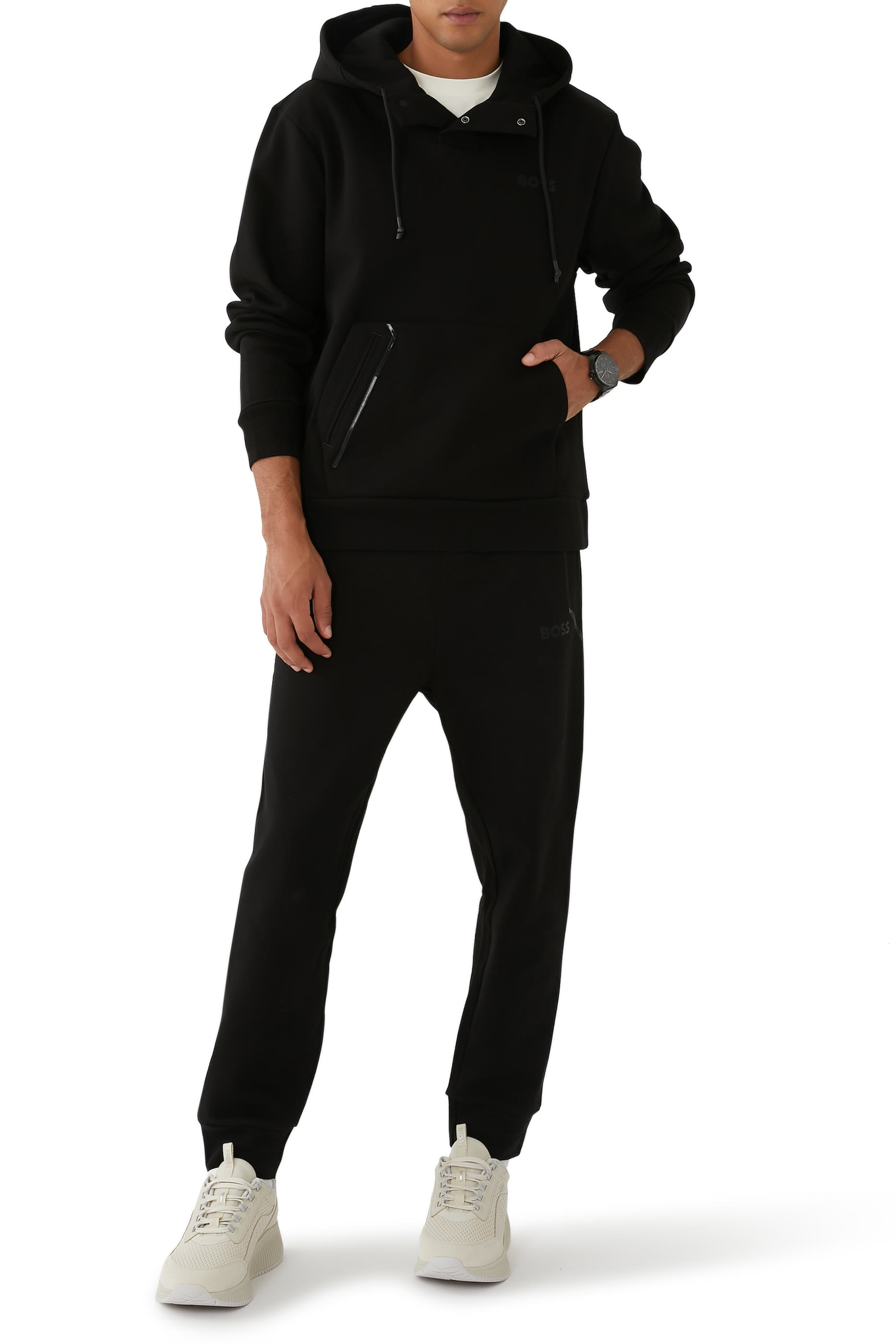 Hoodie with Mirror-Effect Logo