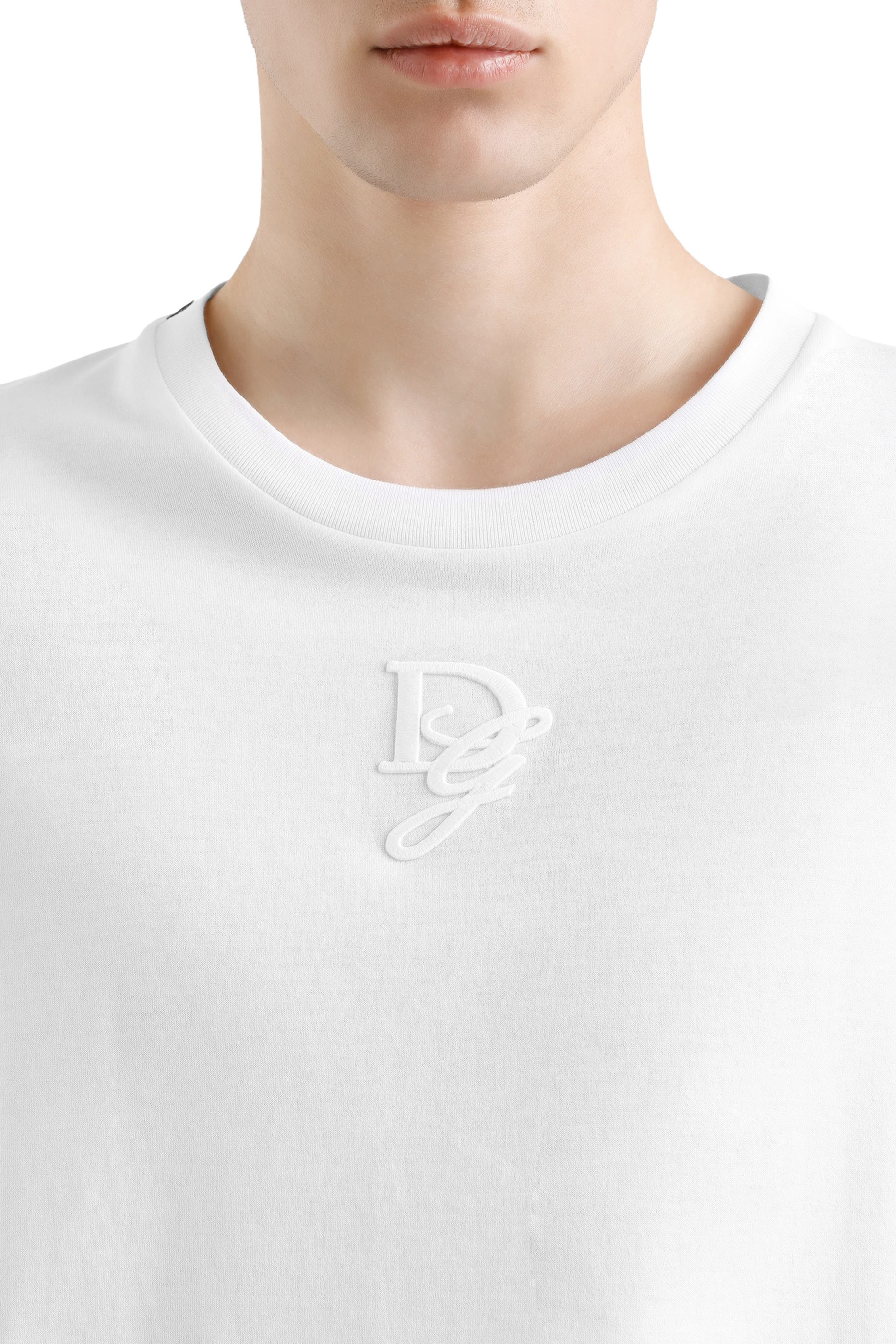 Cotton T-Shirt with Logo Embroidery