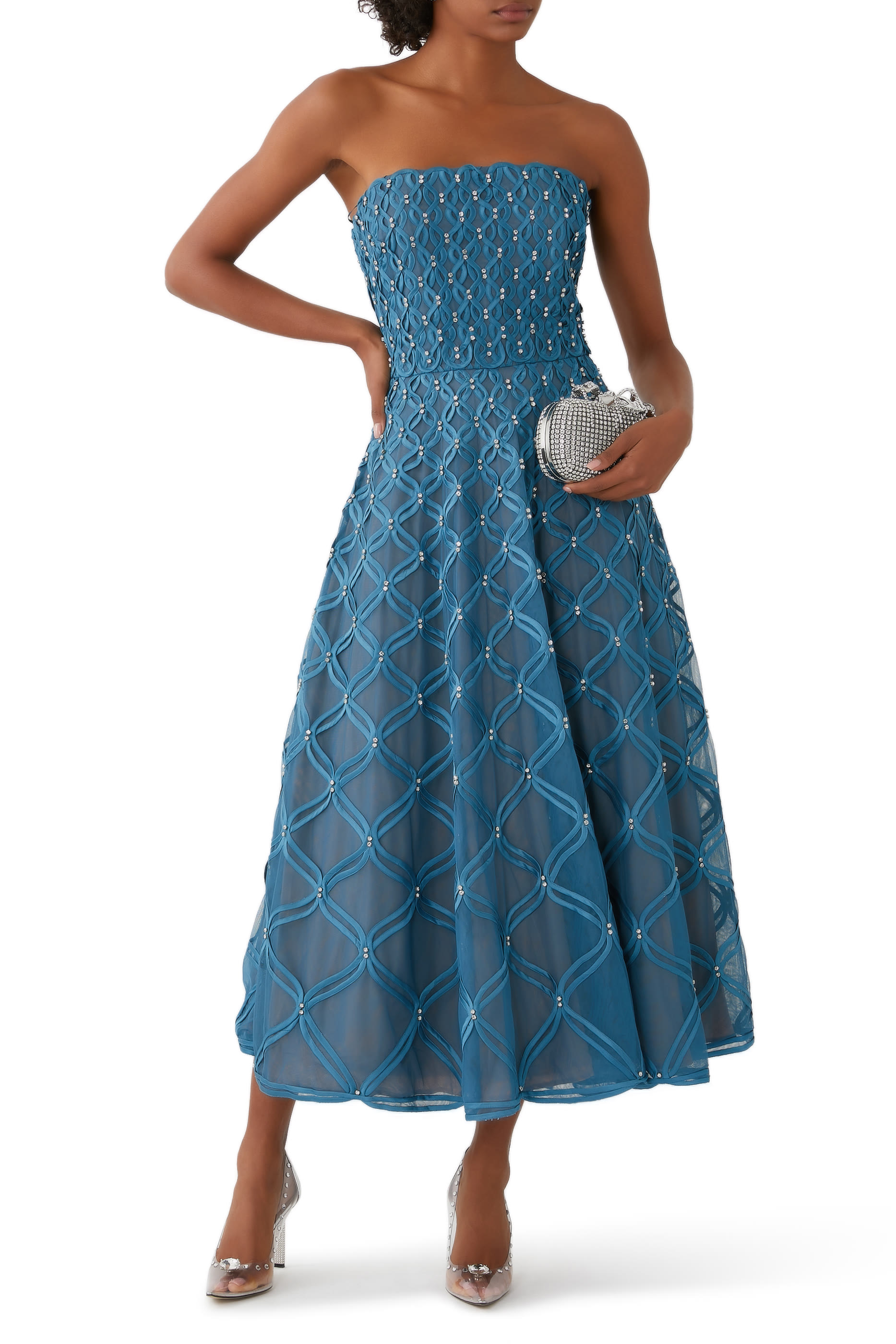 Xolani Strapless Midi Dress