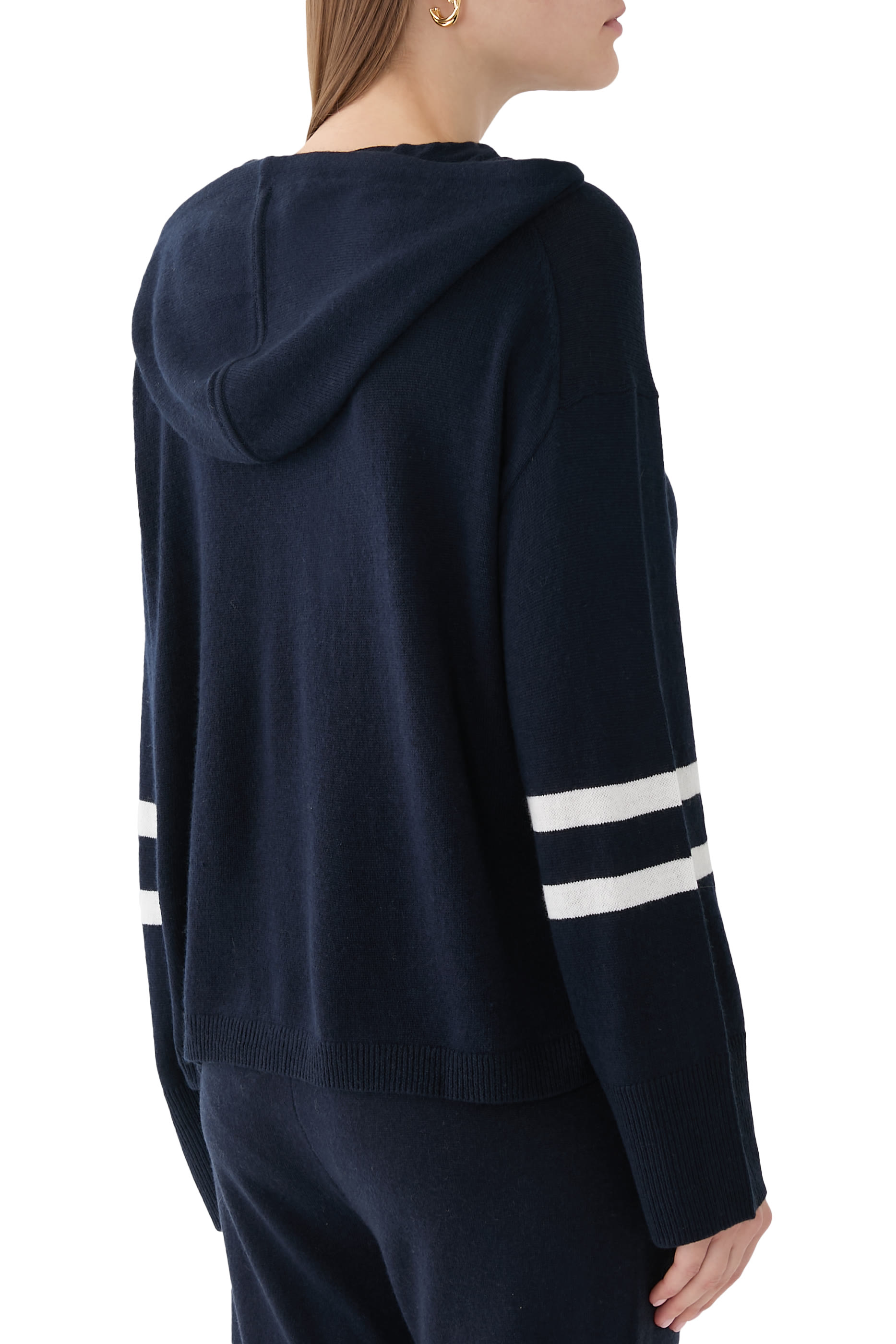 Tipped Hoodie With Cashmere