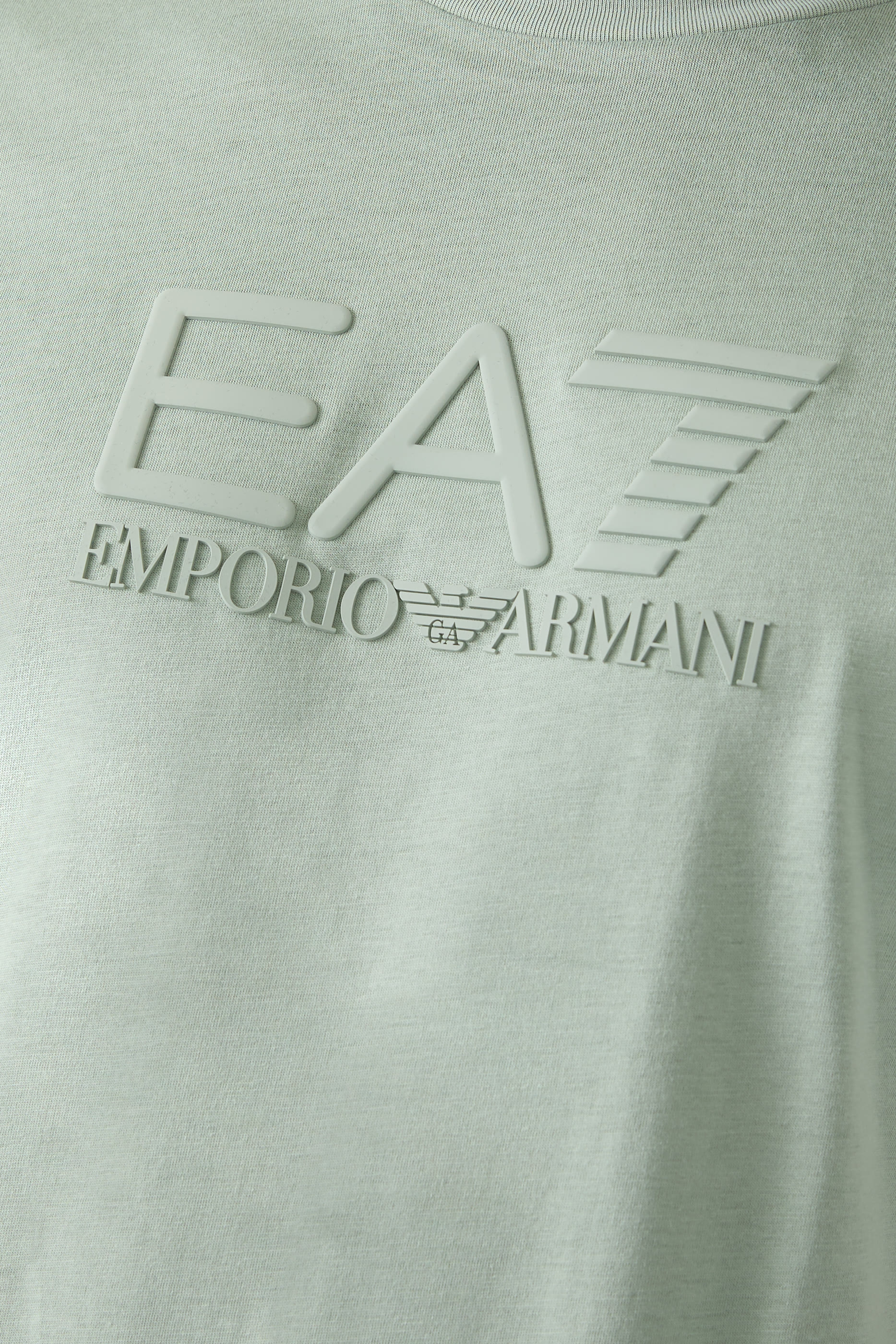 EA7 Logo Cotton T-Shirt