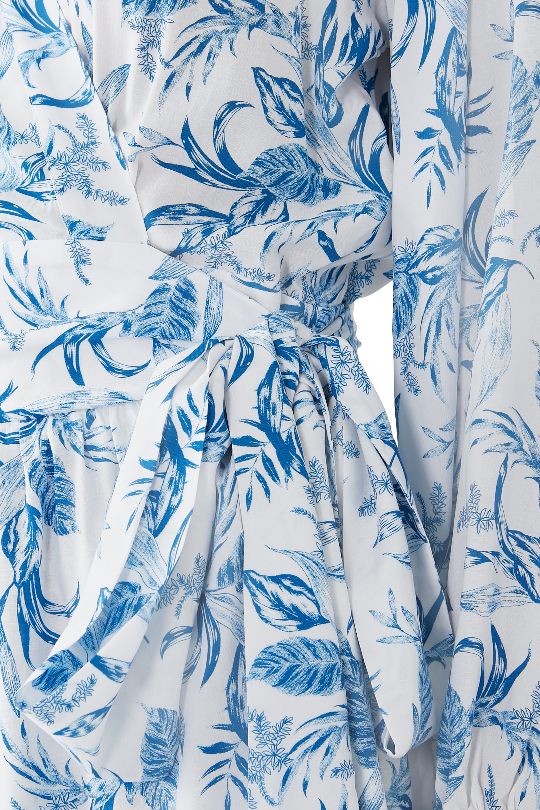 Rachel Blue Leaf Maxi Dress