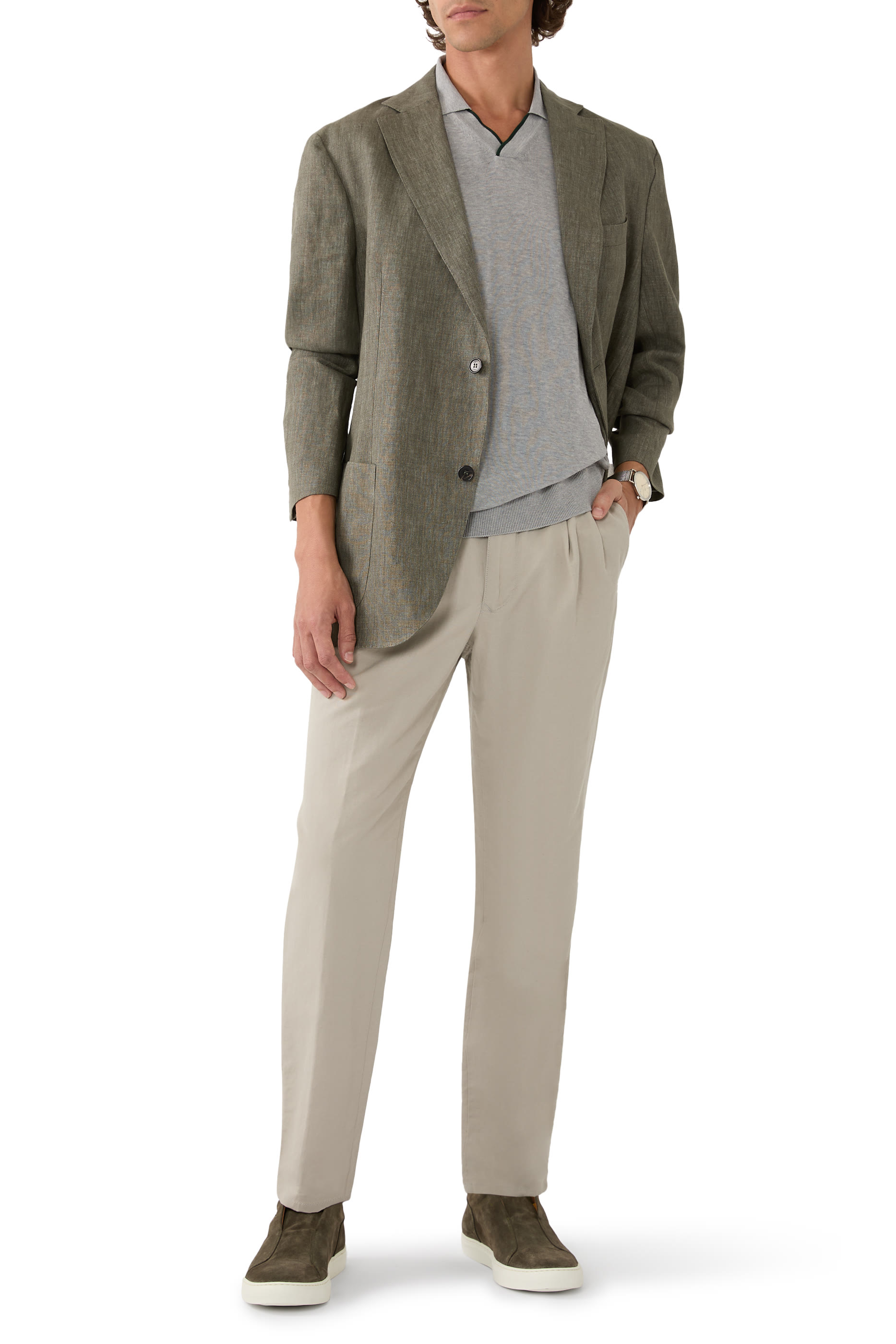 Tapered Fit Summer Satin Trousers