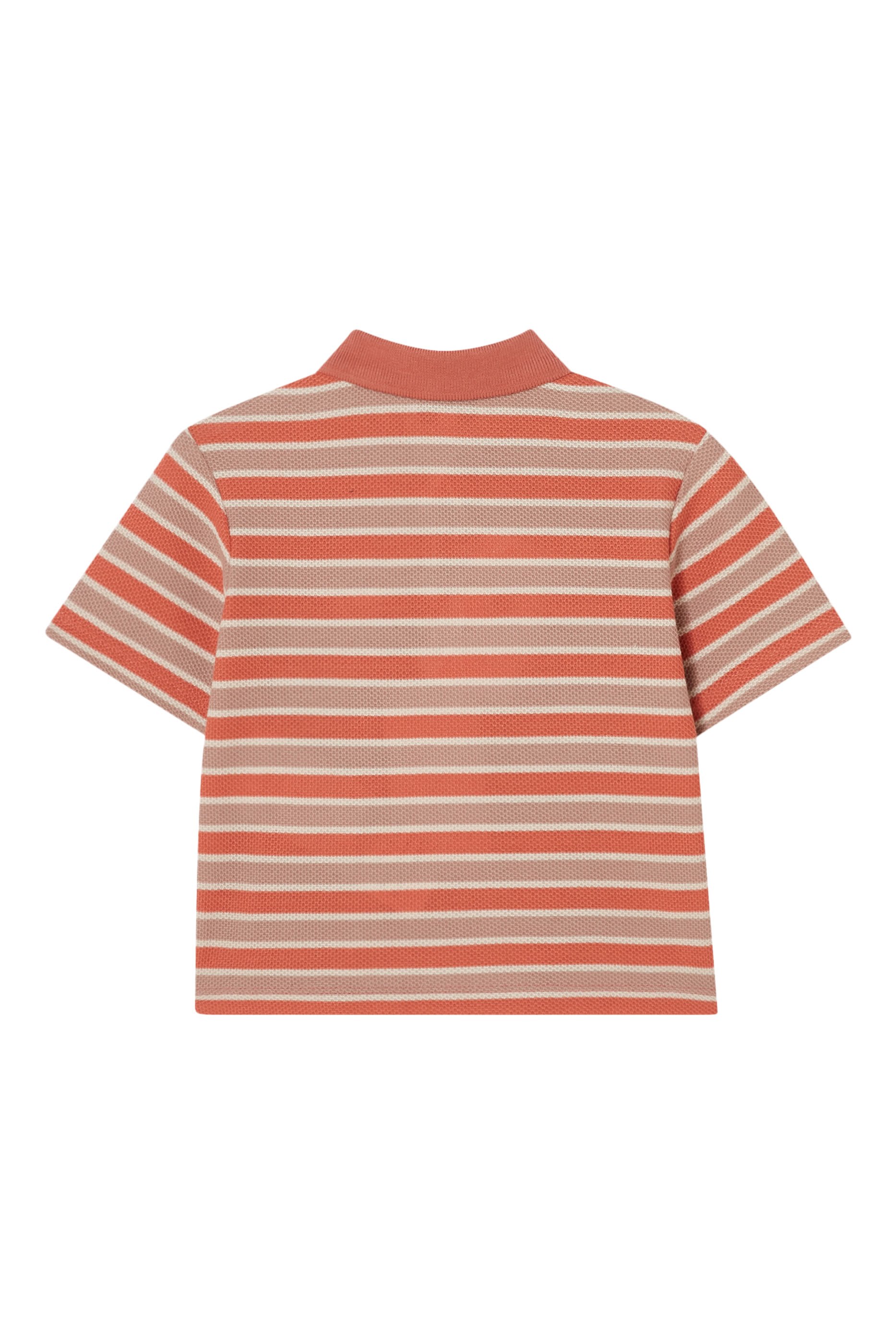 Kids Striped Eagle Logo Polo Shirt