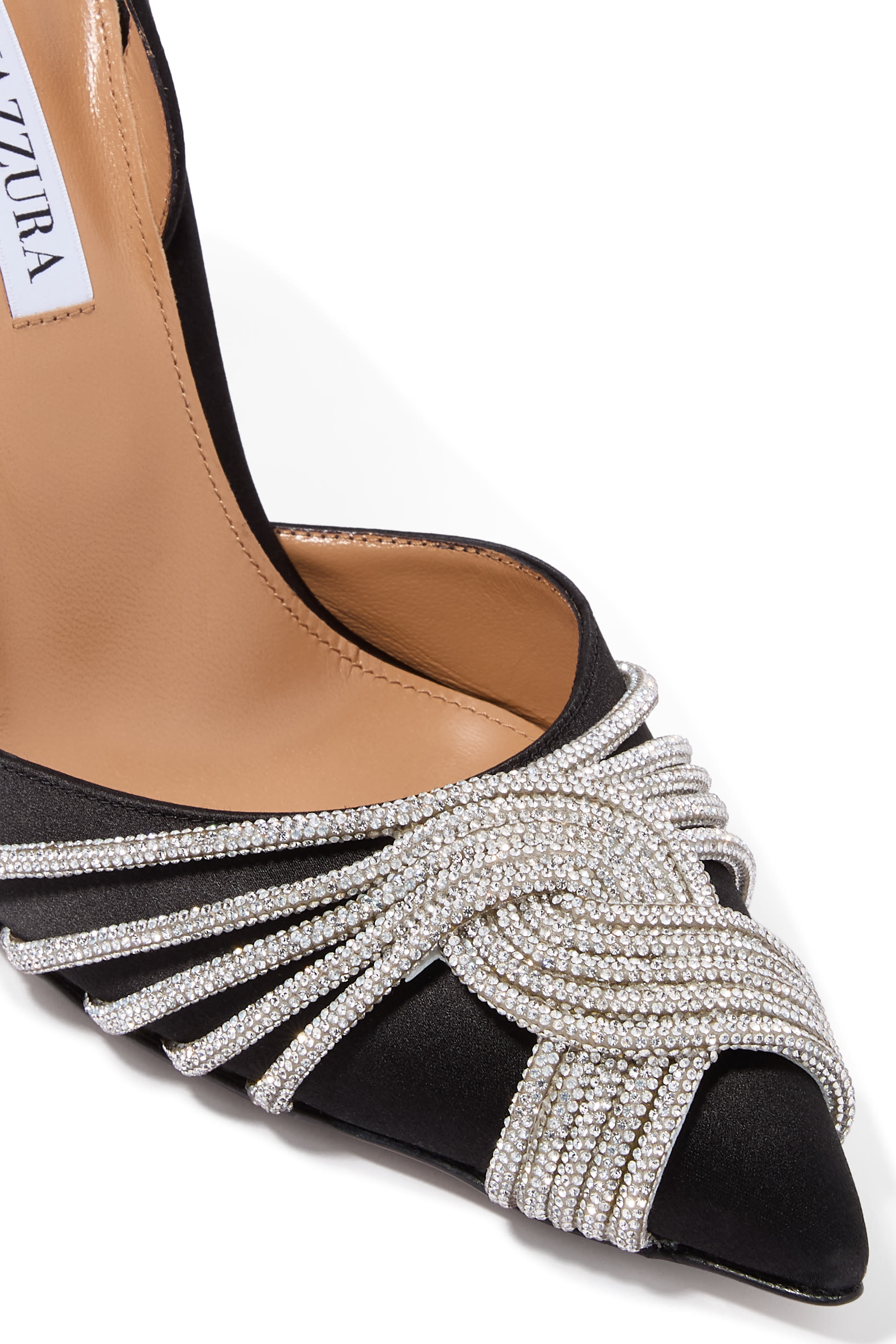 Gatsby Slingback 105 Satin Crystal Pumps