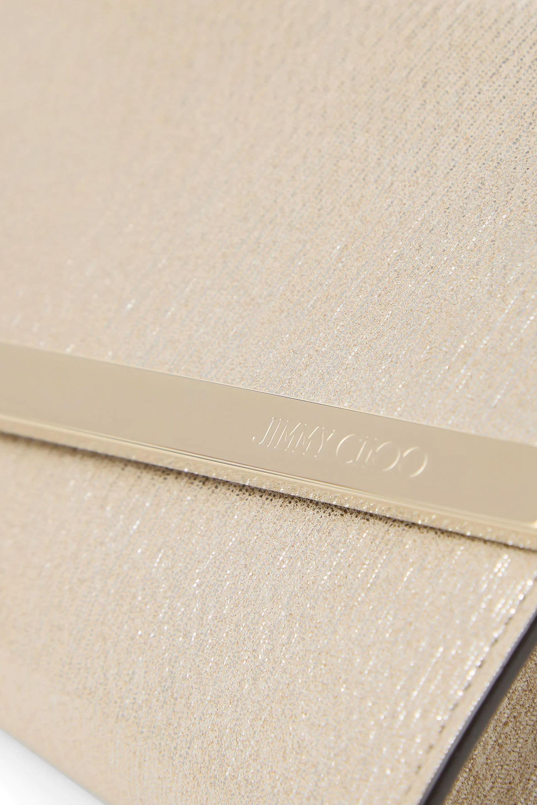 Emmie Metallic Linear Leather Clutch
