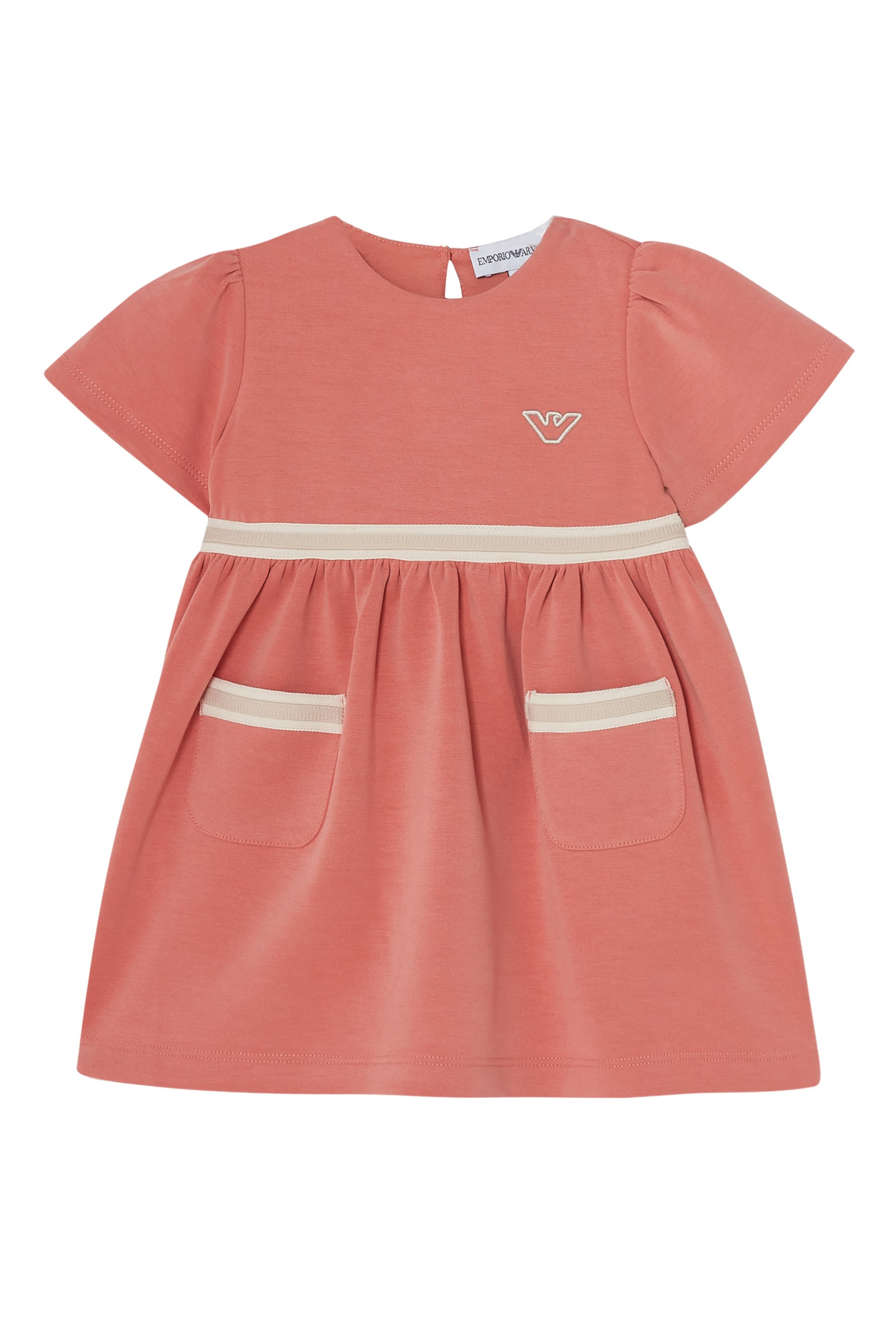 Kids Micro Eagle Logo Flared Dress
