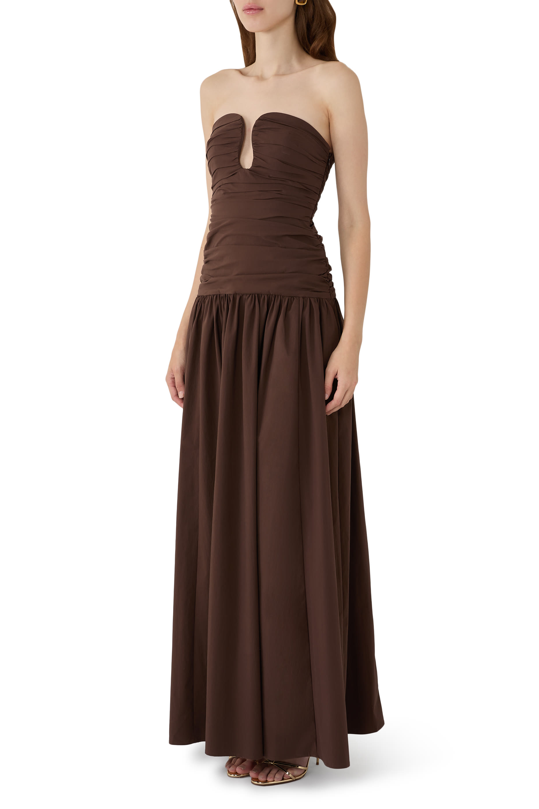 Campbell Fitted Drop Waist Maxi Dress