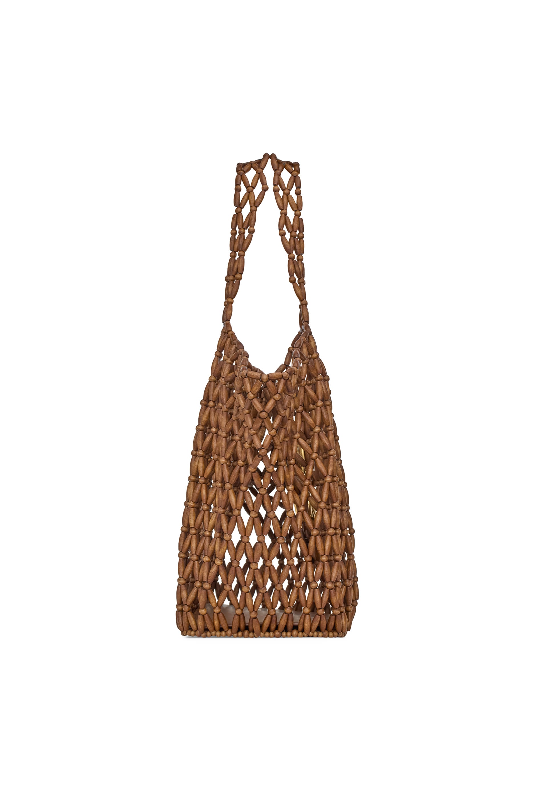 Icare Medium Bag in Wood Beads 