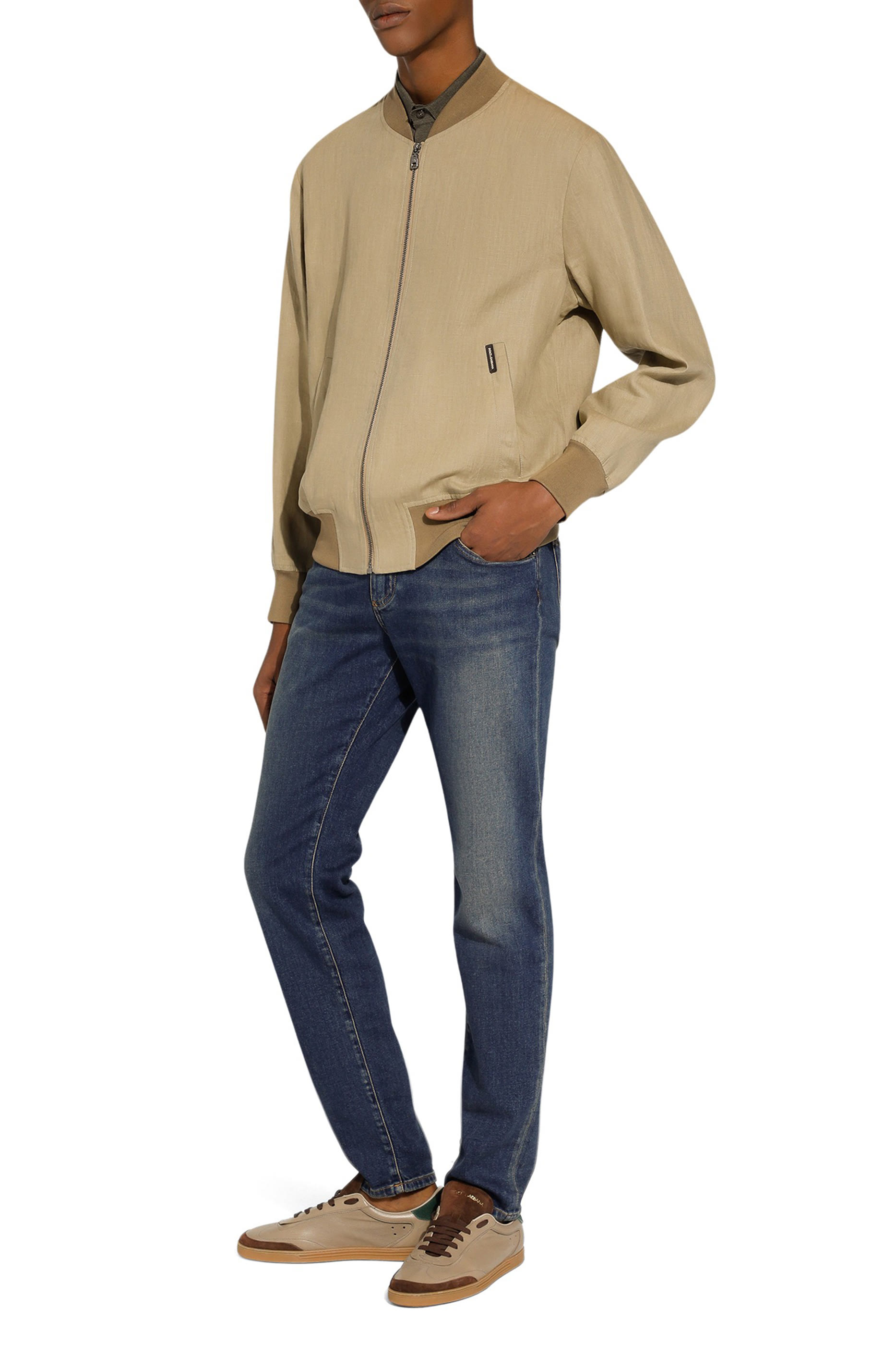 Unlined Linen Bomber Jacket