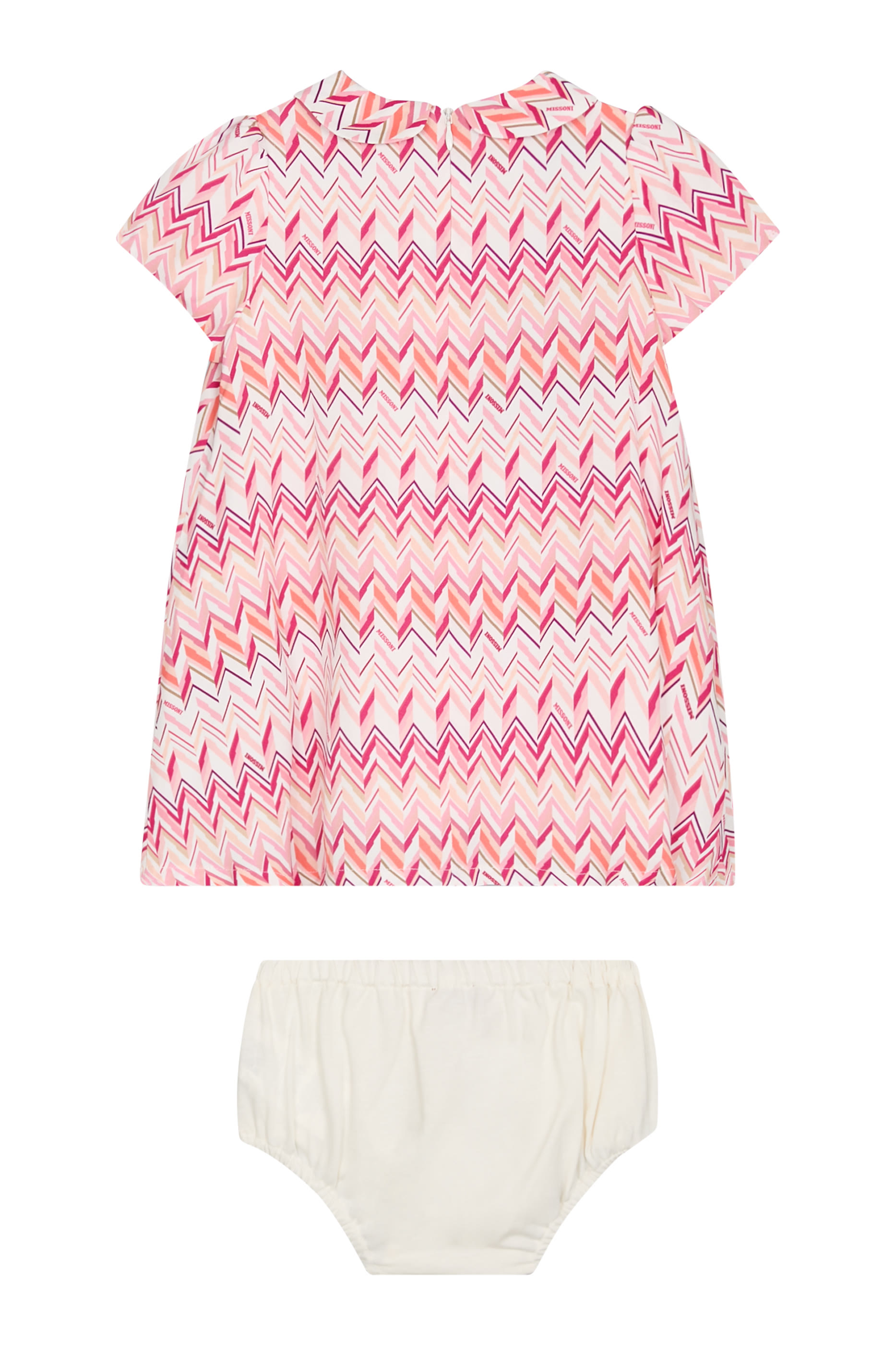 Kids Zigzag Collar Dress & Knickers Set