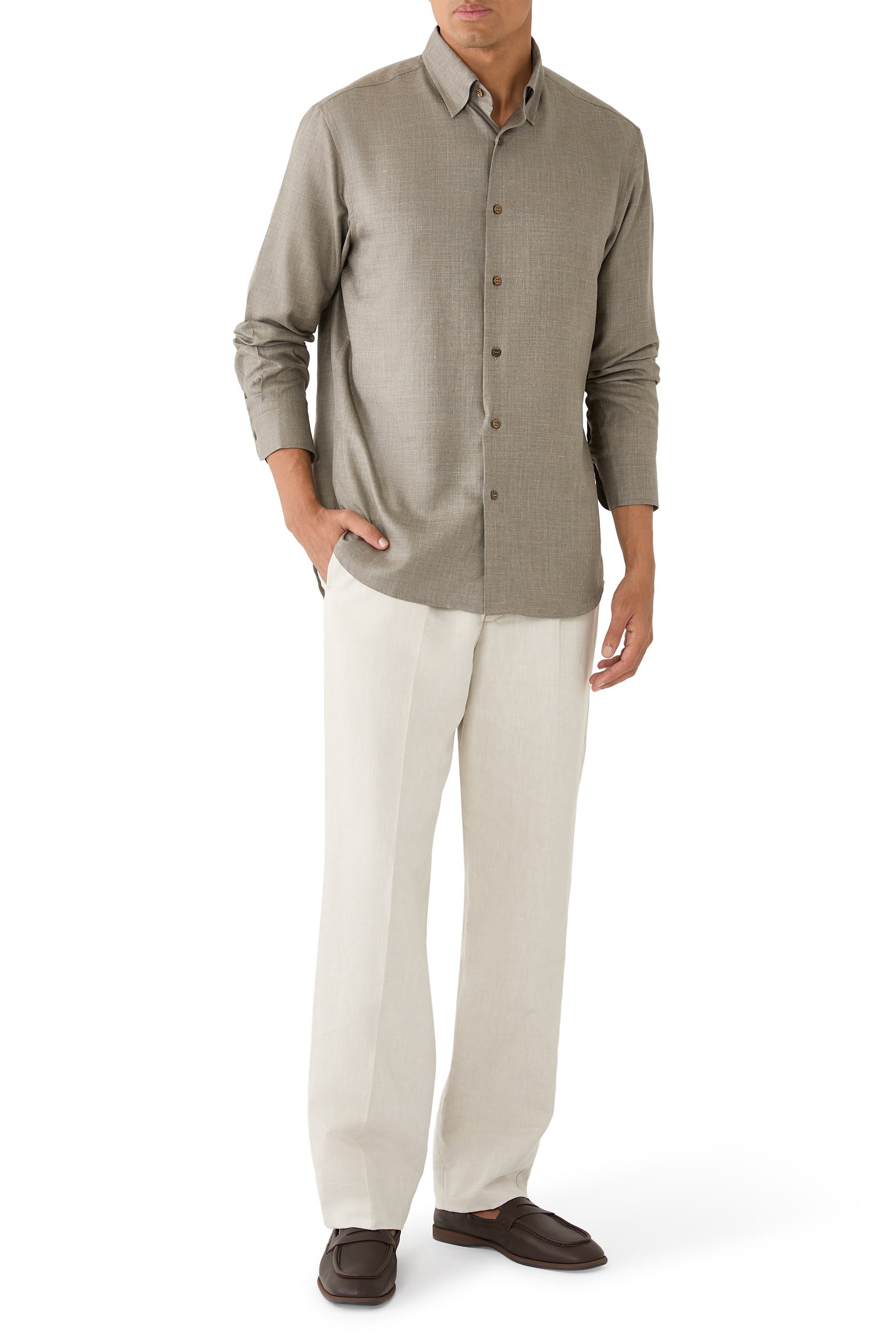 Hidden Button-Down Shirt