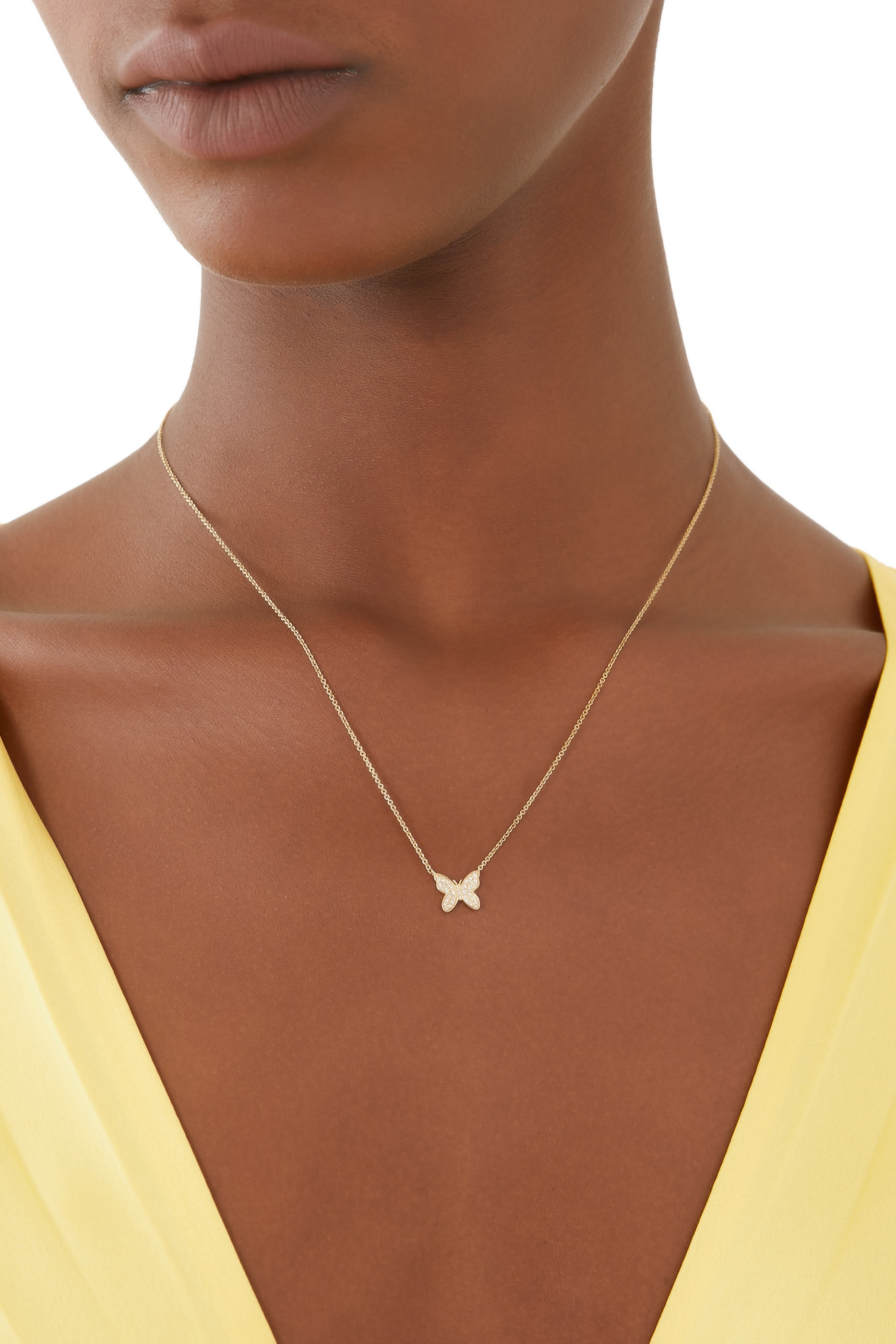 Diamond Butterfly Necklace
