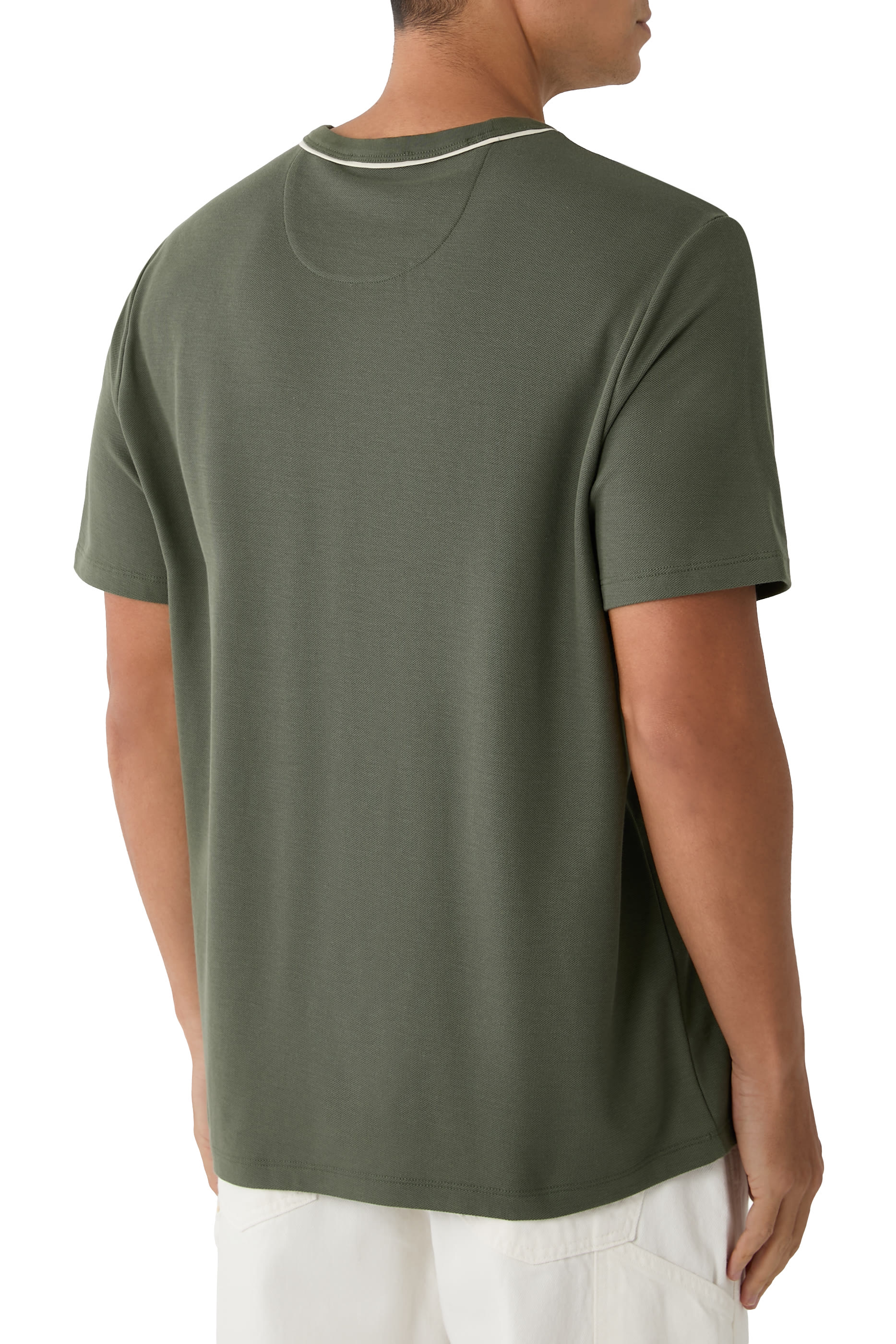 Tipped Pima Cotton Piqu&eacute; T-Shirt