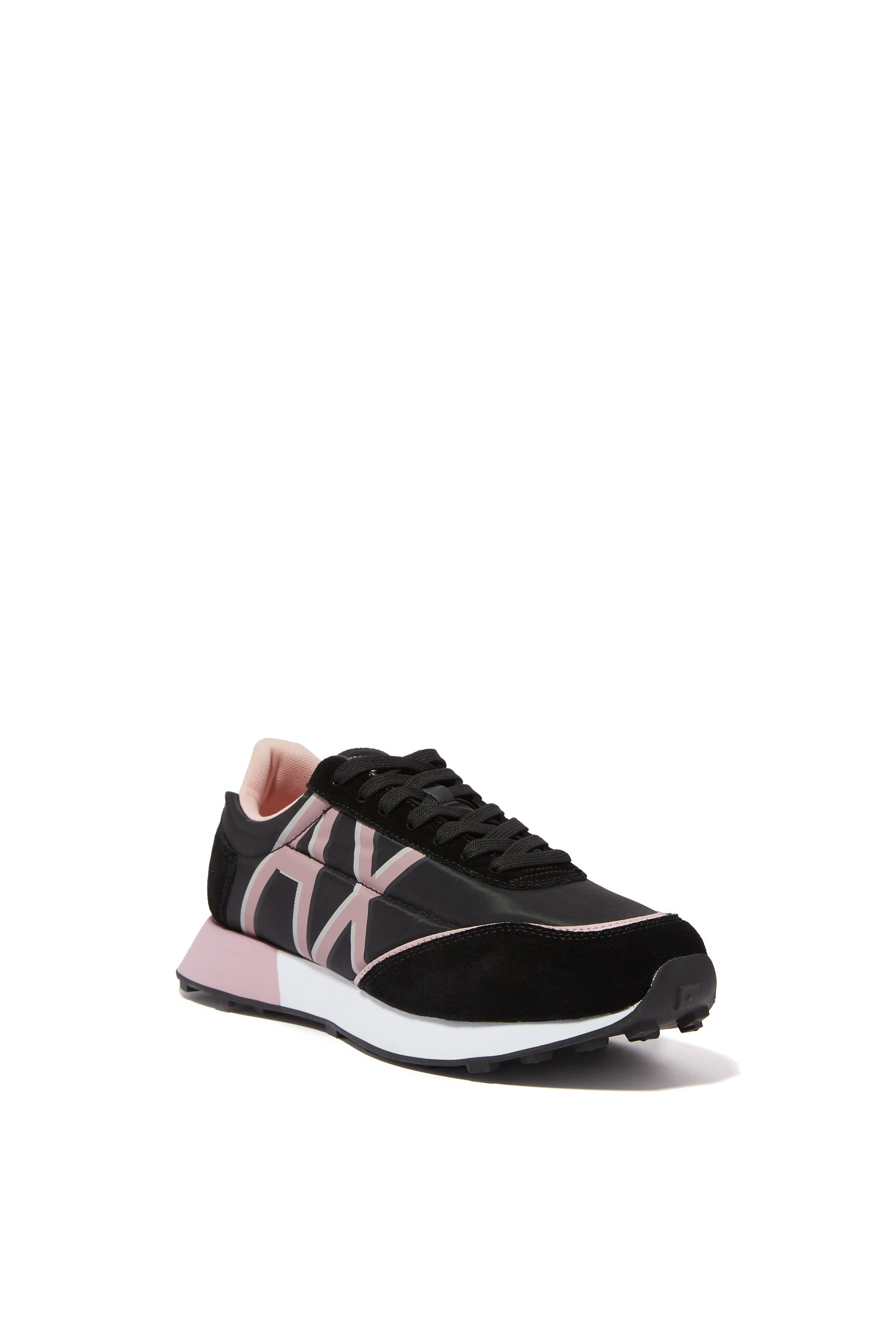 AX Logo Faux Leather Sneakers