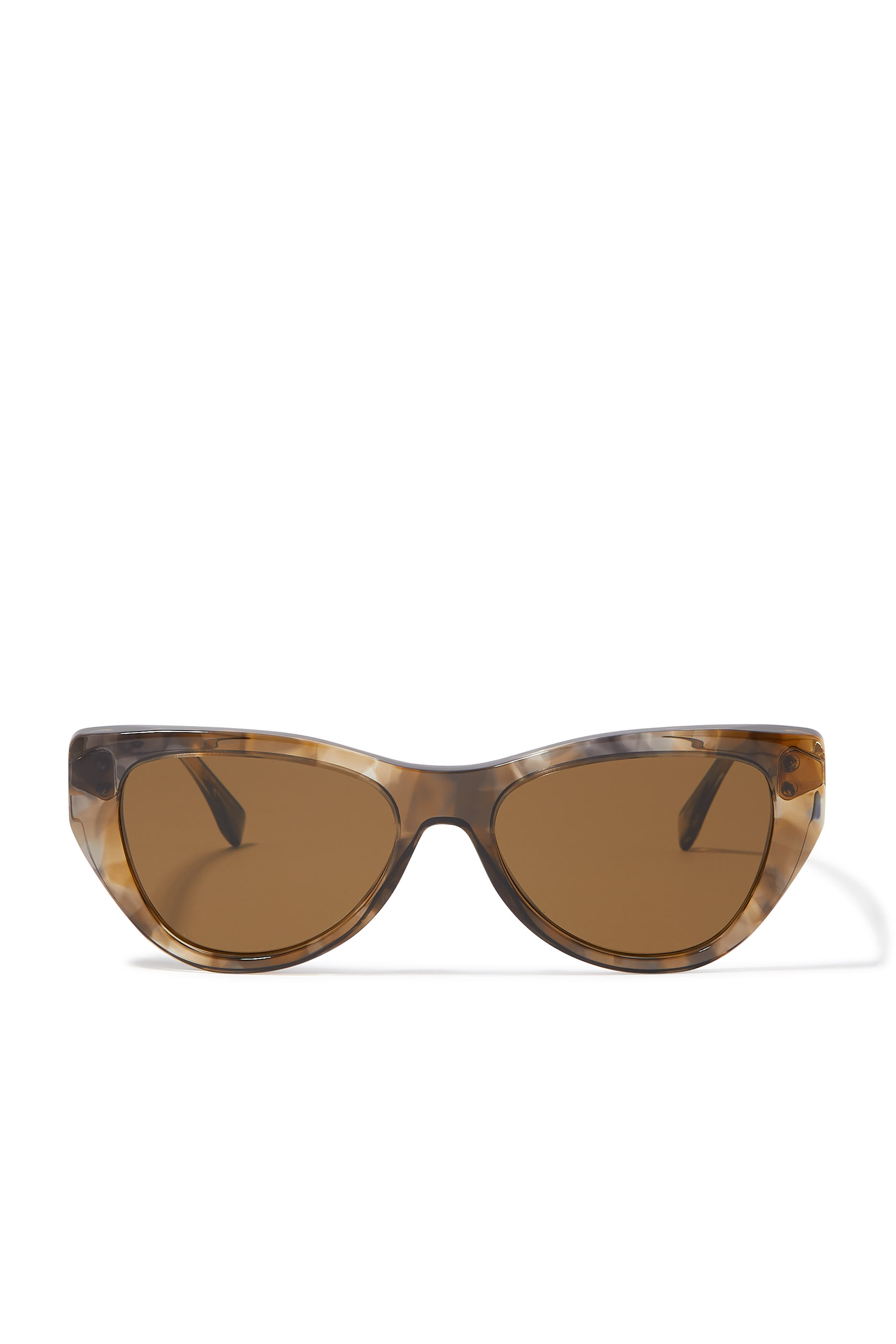 FF Diamonds Brown Havana Cat Eye Sunglasses