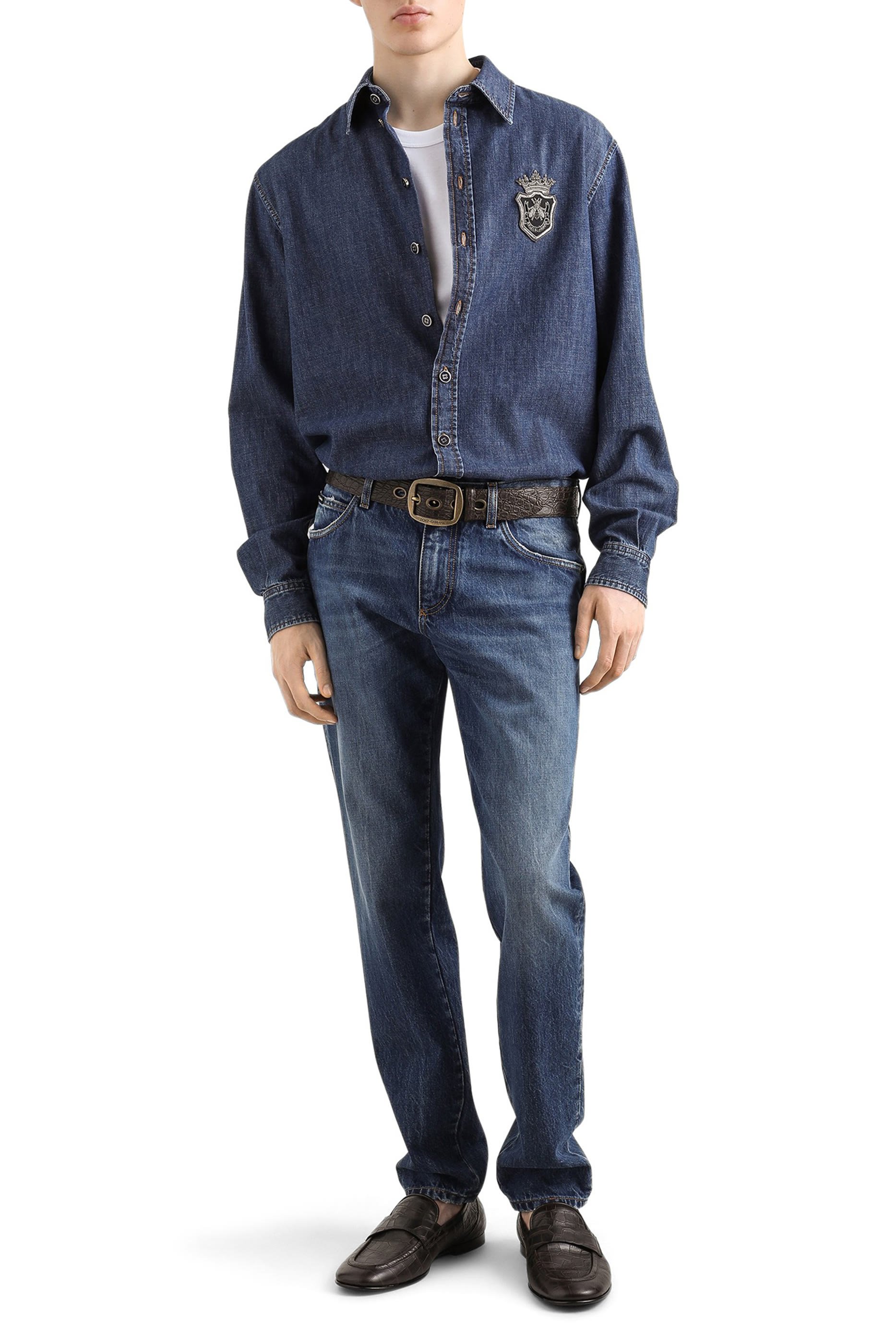 Heraldic Emblem Denim Shirt