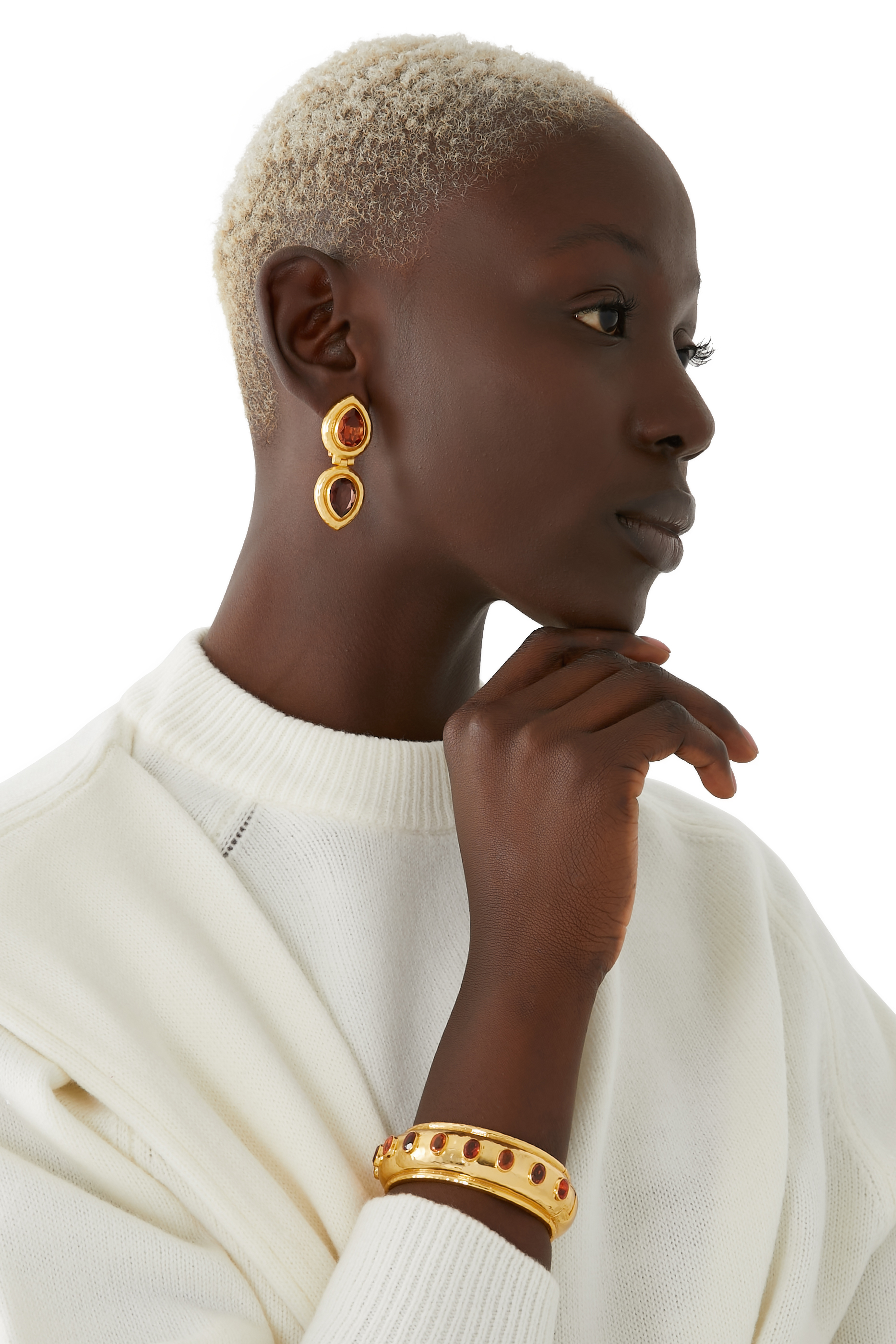 Ava Bangle, 24k Gold-plated Brass