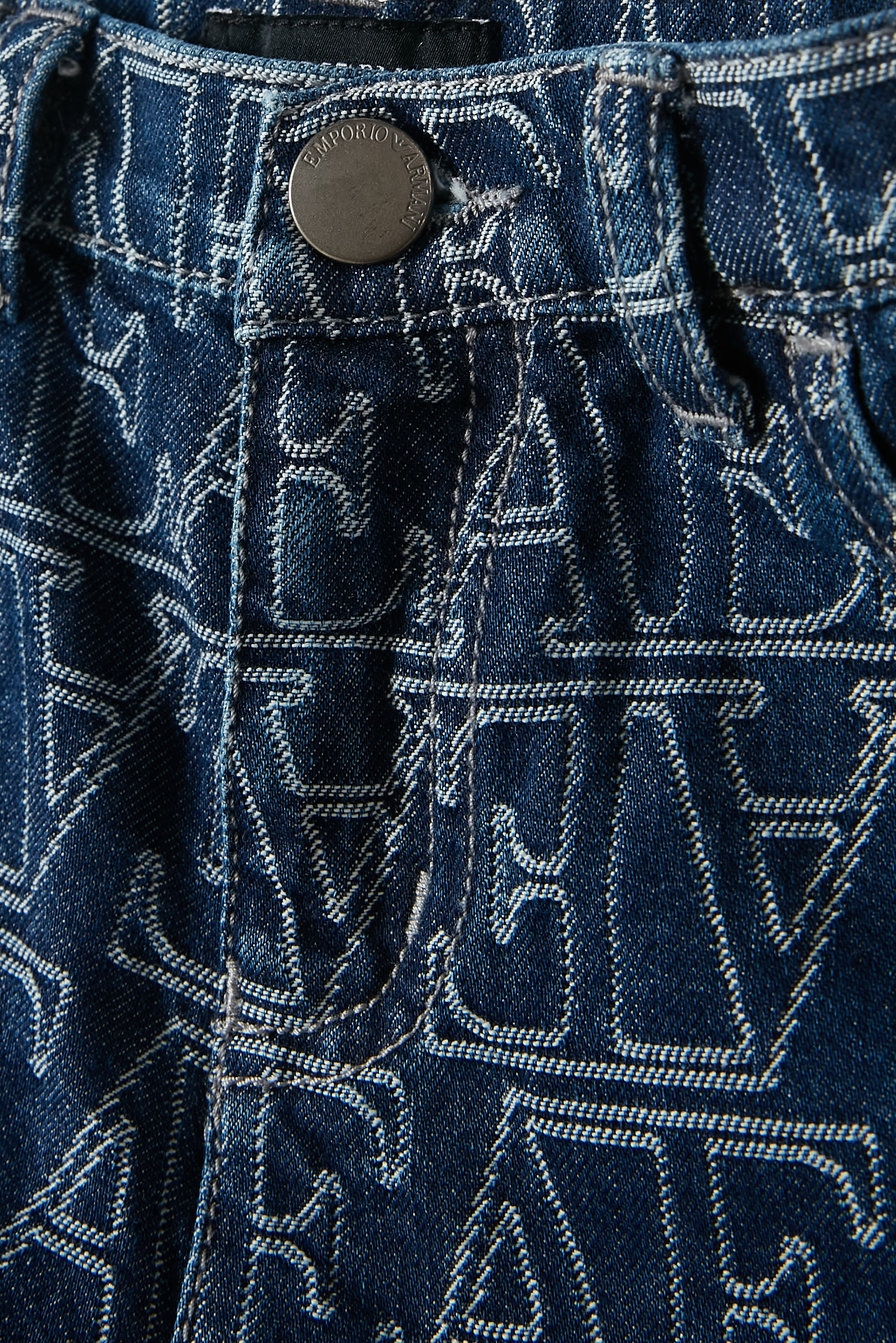 Kids Monogram Wide-Leg Denim Jeans