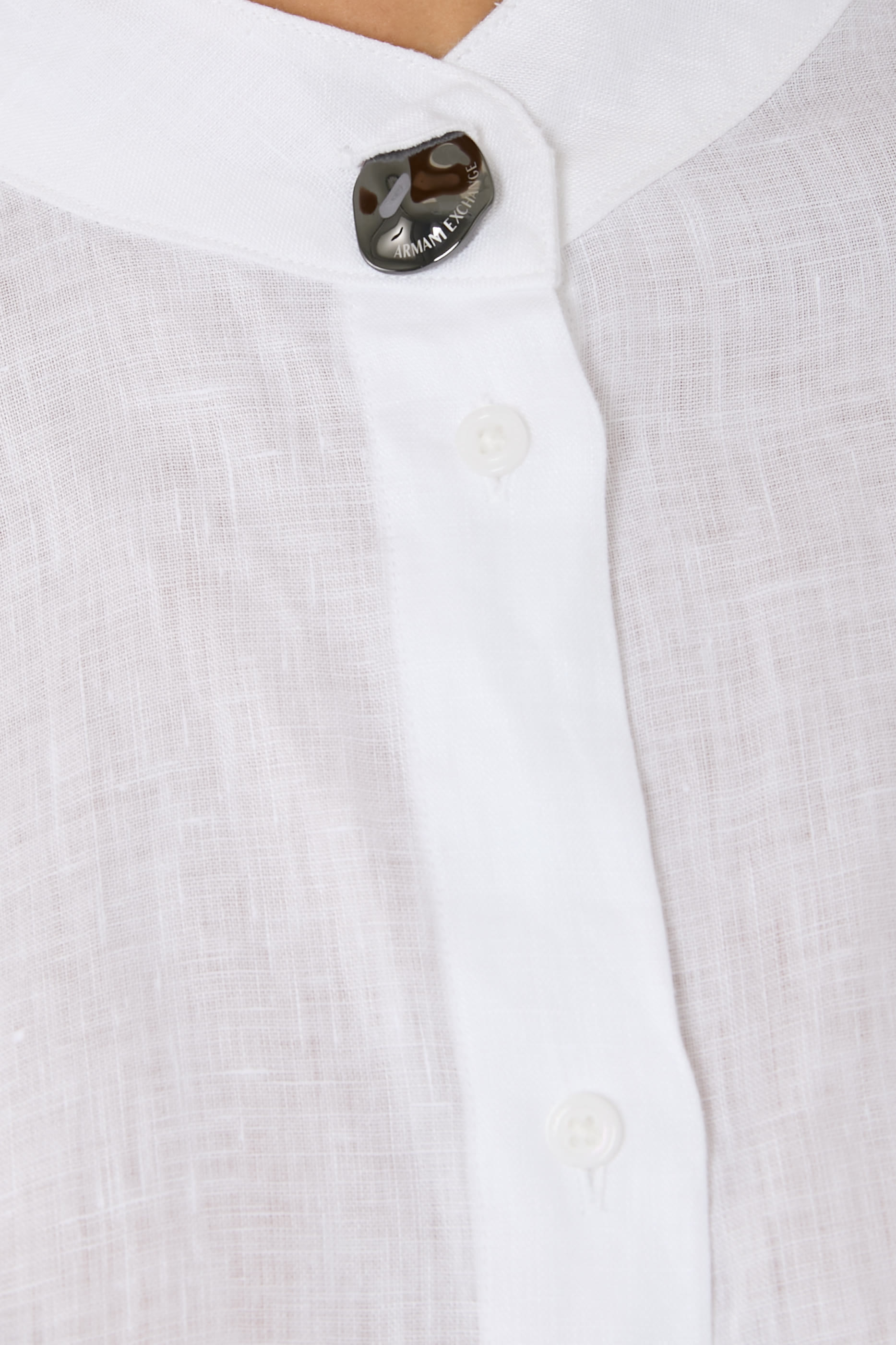 Linen Poplin Bow Shirt 