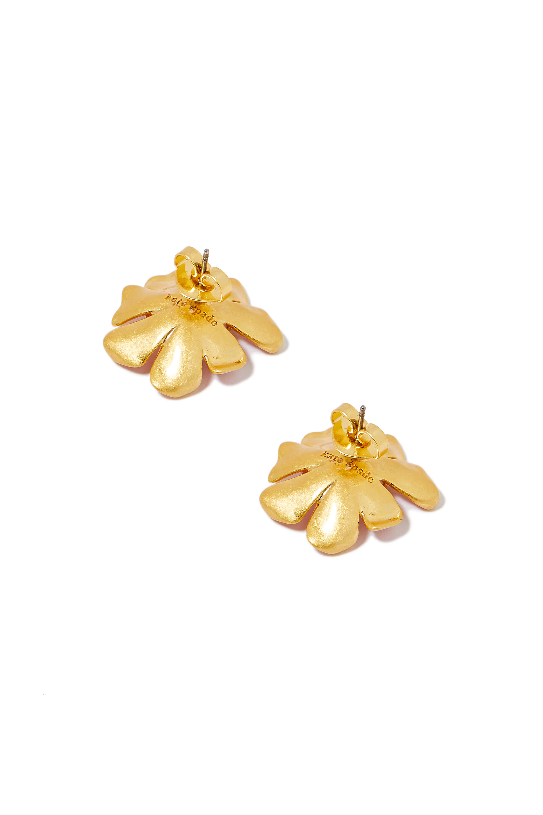 Bloom in Color Statement Studs, Plated Brass & Cubic Zirconia and Enamel