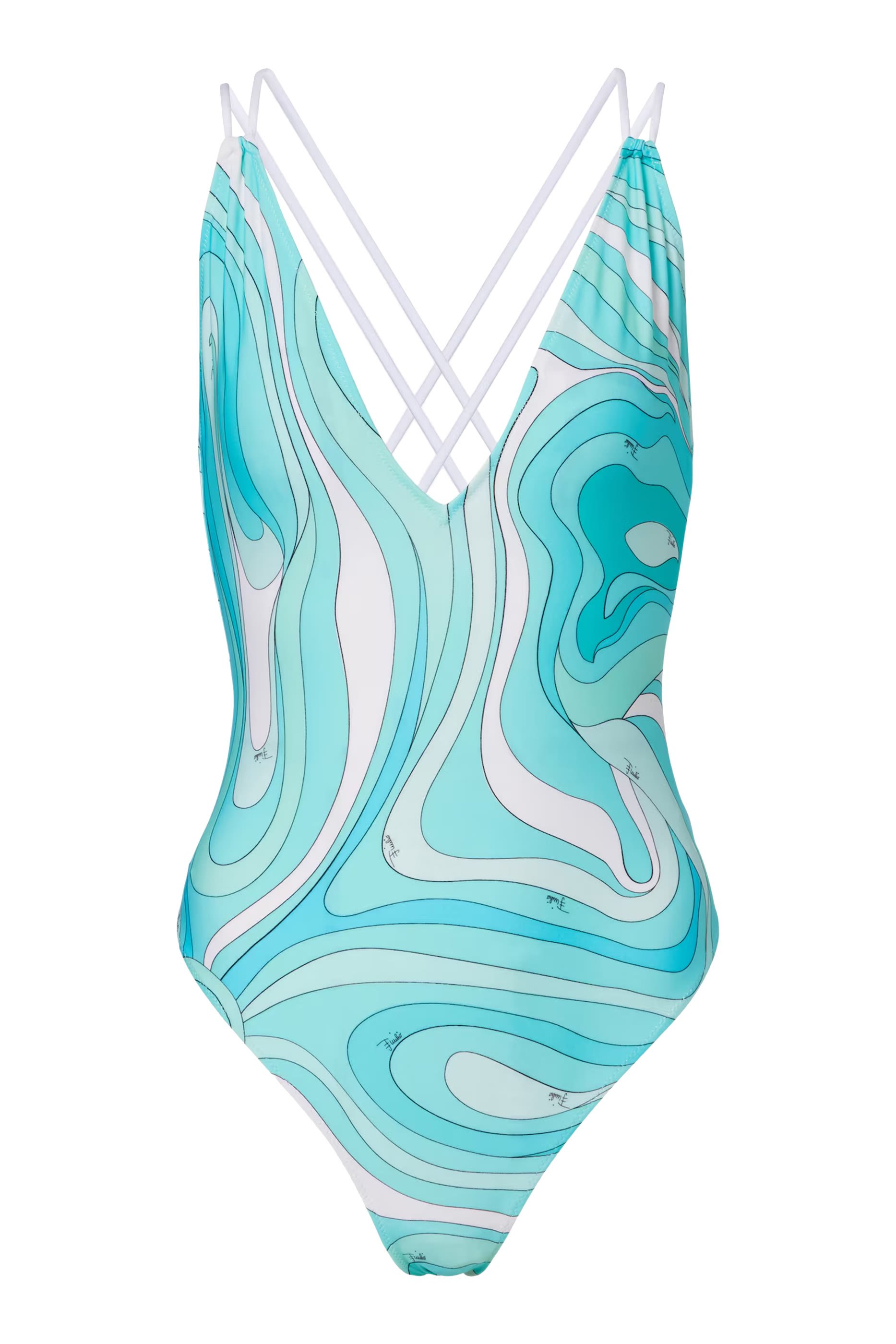 Marmo-Printed One-Piece Swimsuit