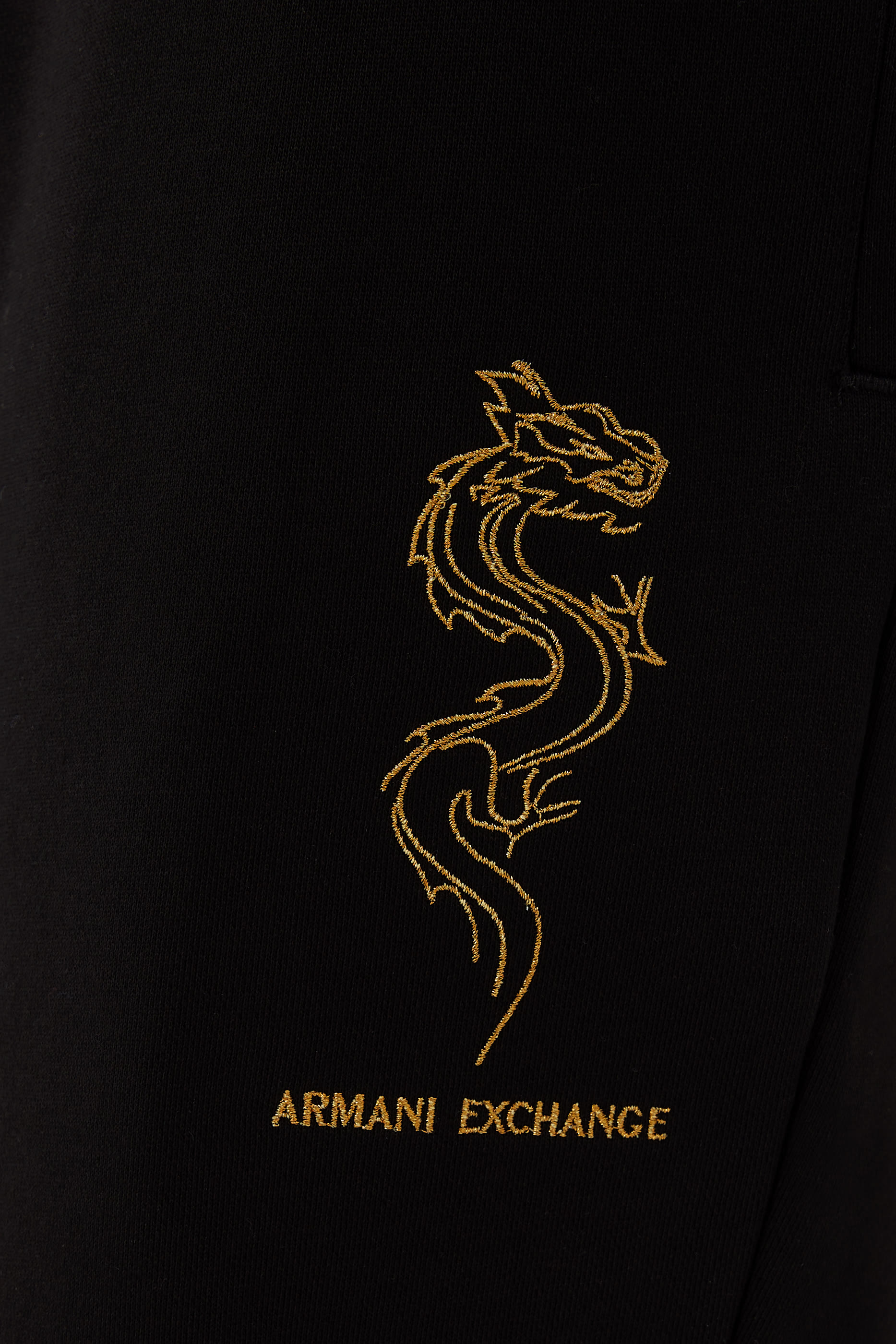 Dragon Embroidery Cotton Jersey Sweatpants