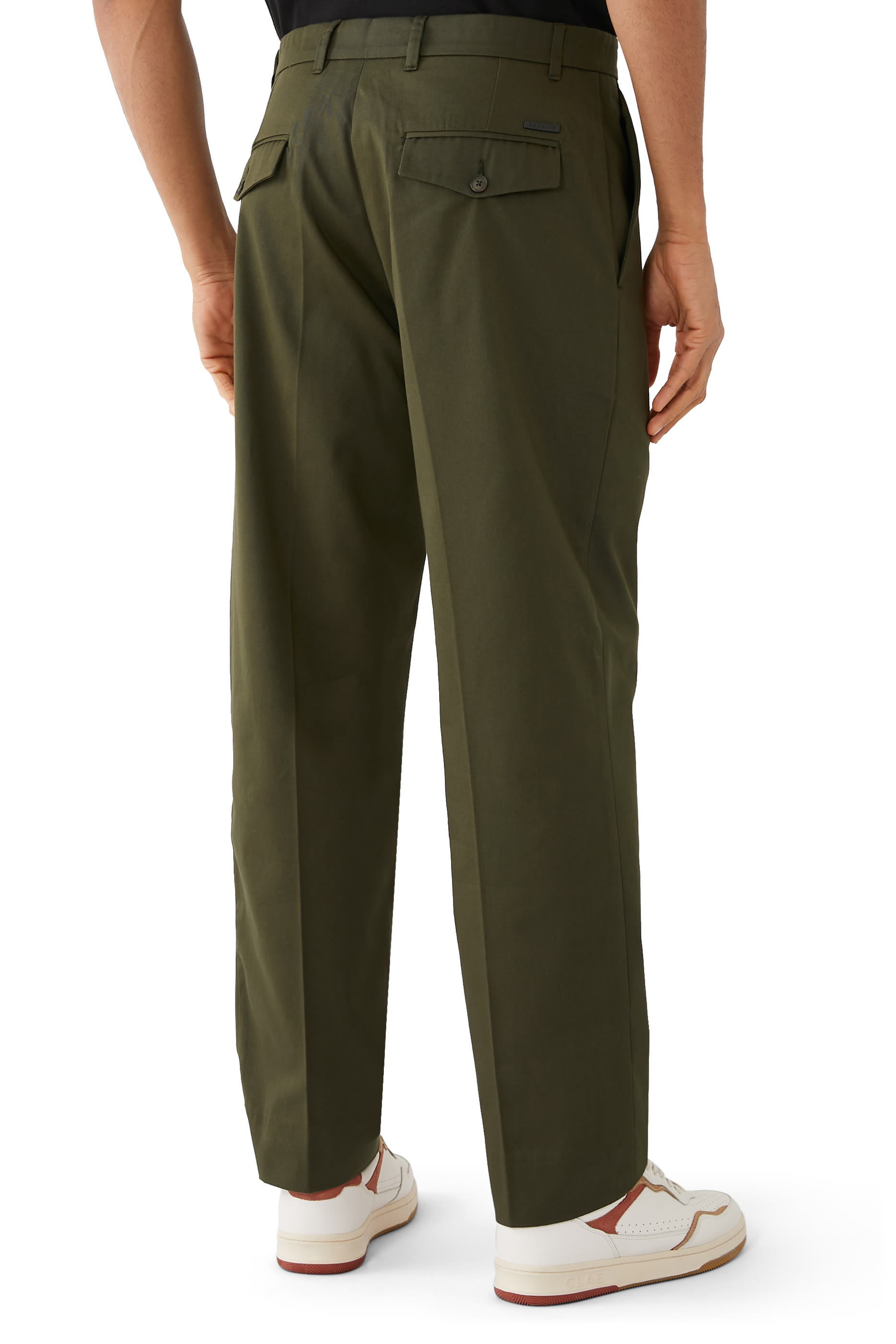 Twill Straight Fit Trousers