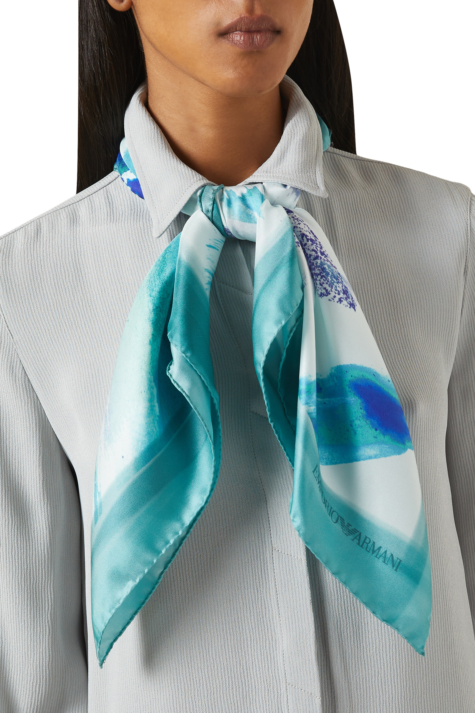 Print & Logo Scarf Foulard