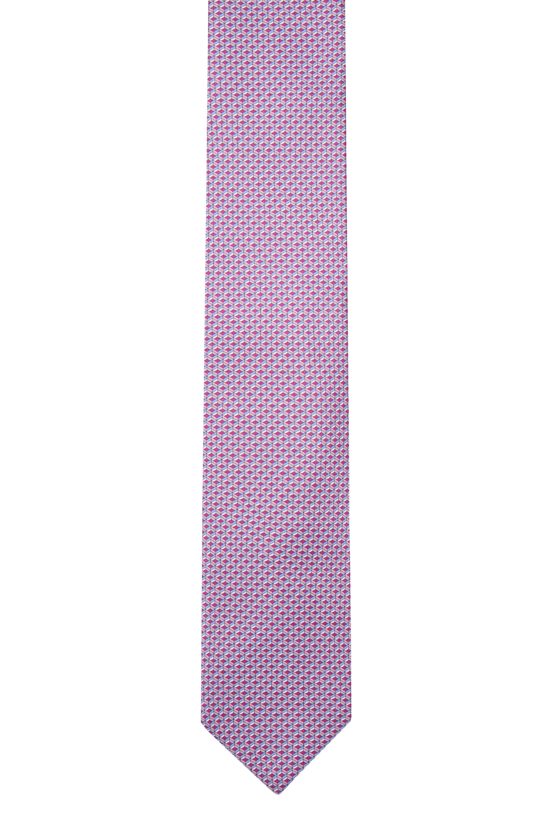 Geometric Print Silk Tie
