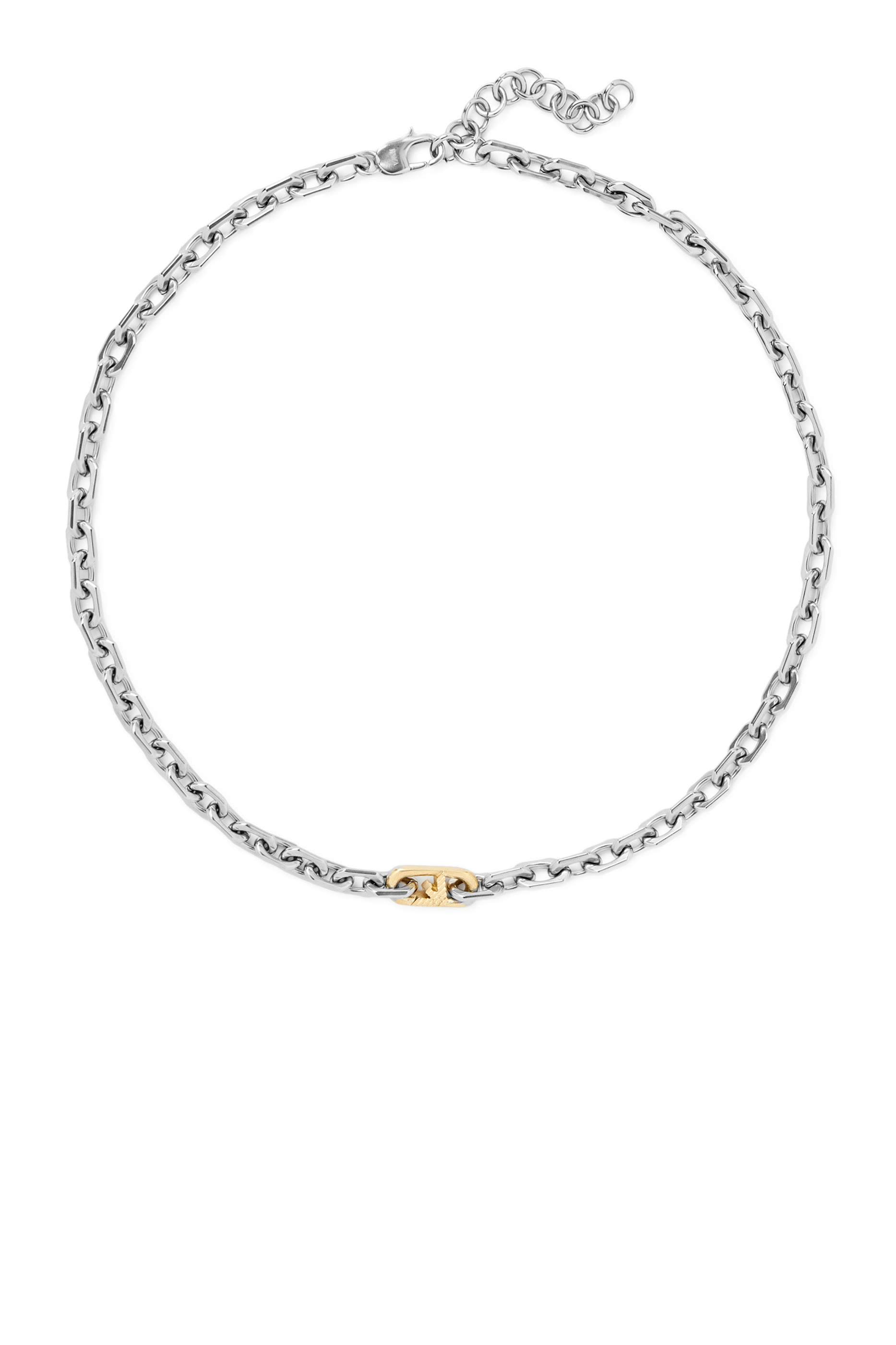  Two-Tone Stainless Steel Chain Necklace