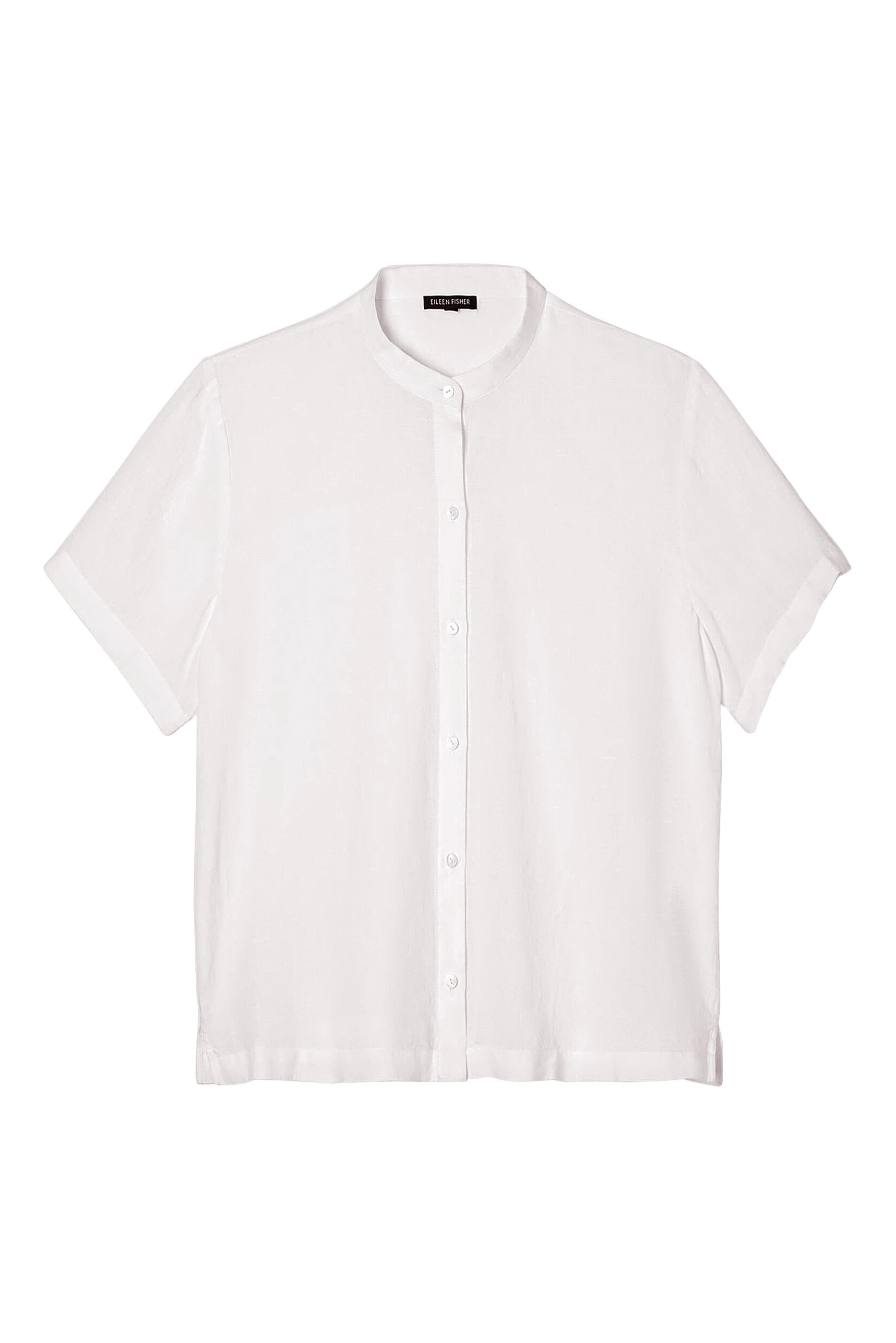 Organic Handkerchief Linen Mandarin Collar Shirt
