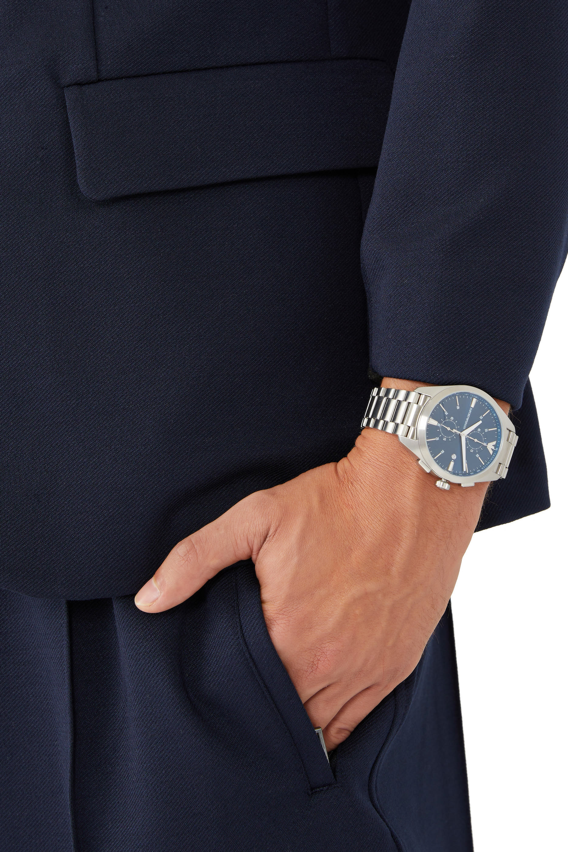 Claudio 43mm Stainless Steel Watch