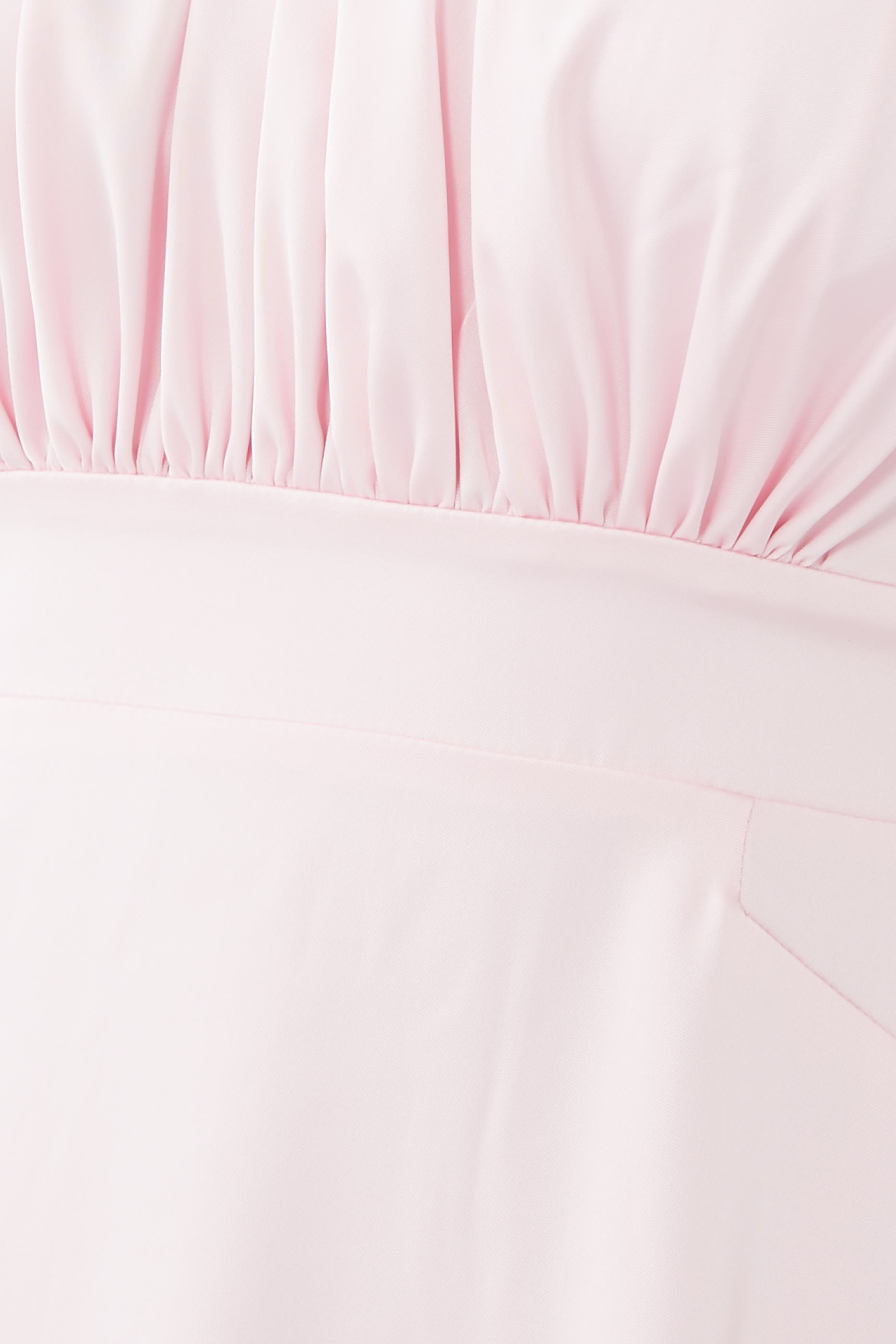 Satin Puff Midi Dress