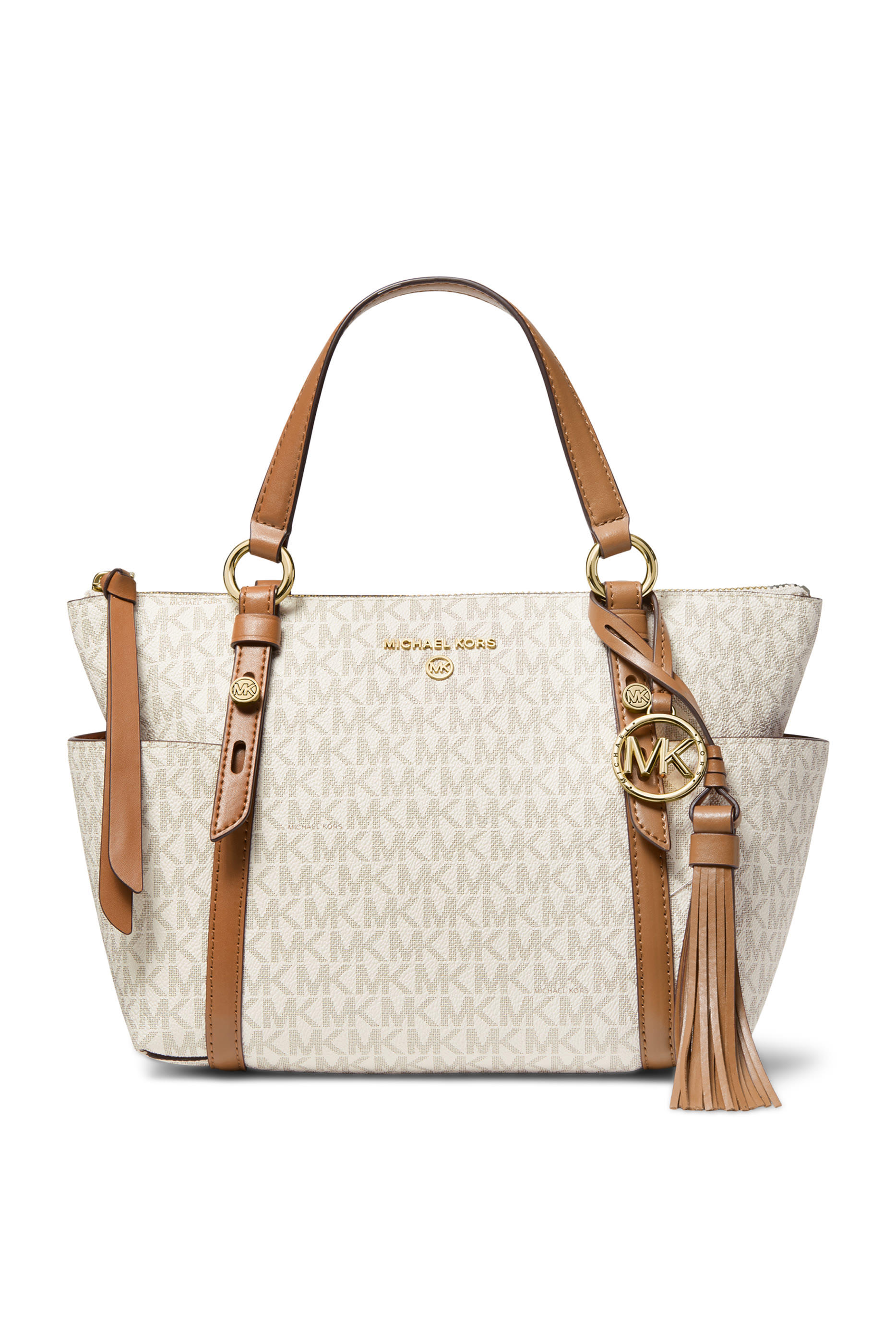 Small Logo Top-Zip Tote Bag