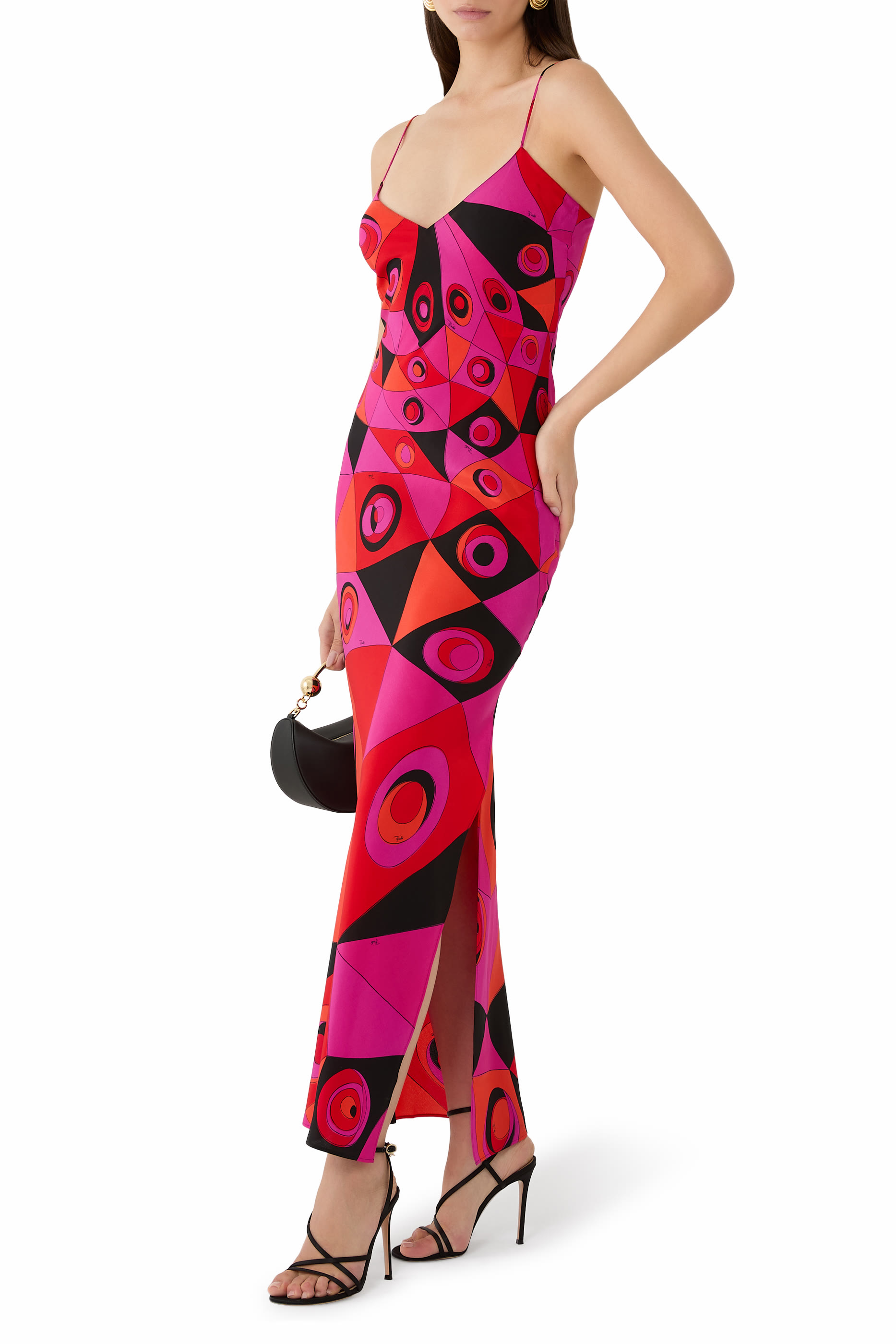 Long Cr&ecirc;pe de Chine Dress